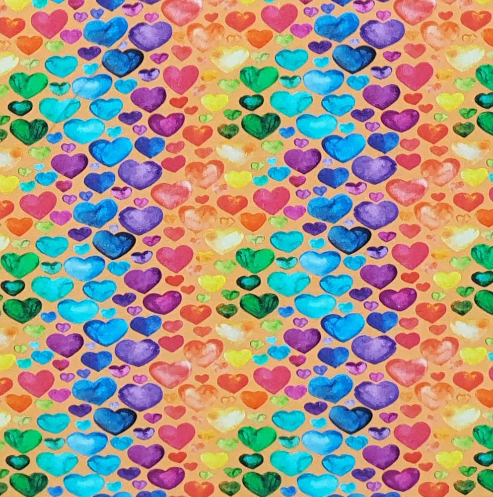 Stenzo Watercolour Hearts Orange