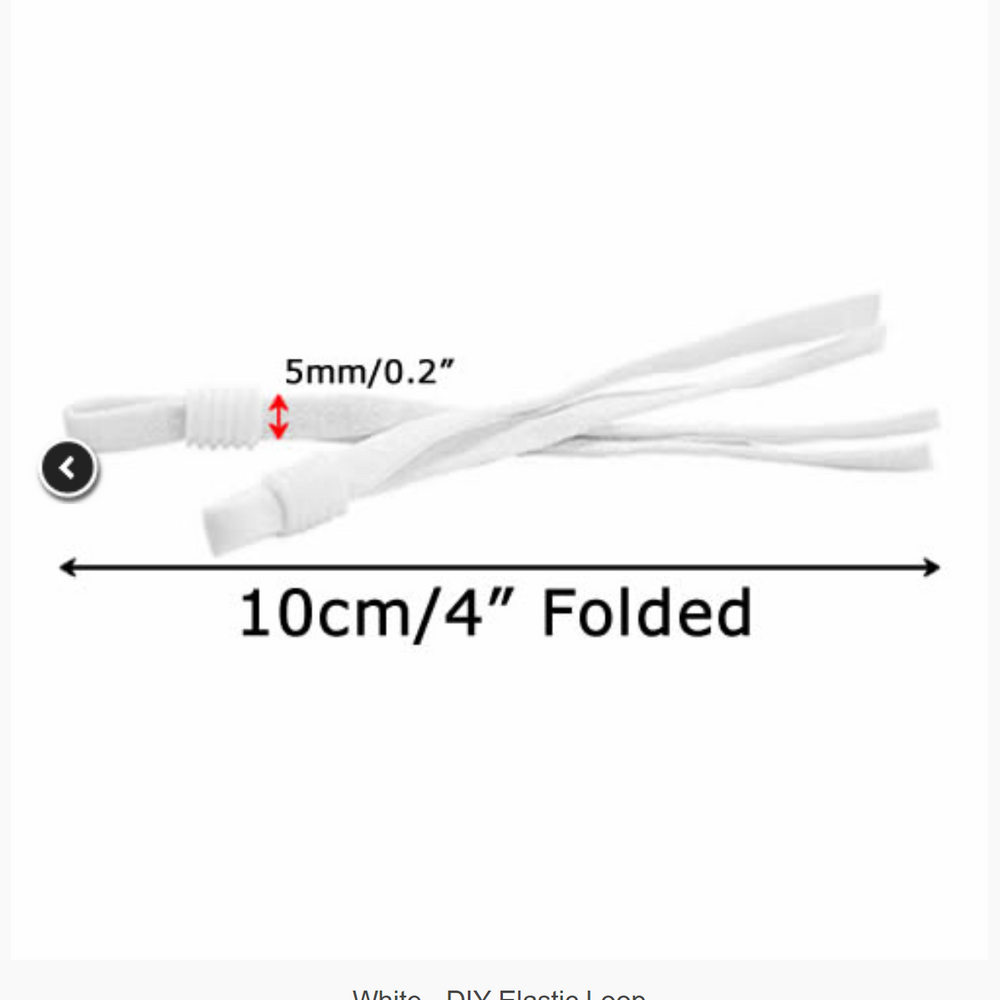 Elastic Loops for Face Masks White elastic Face Mask Elastic Soft Elastic