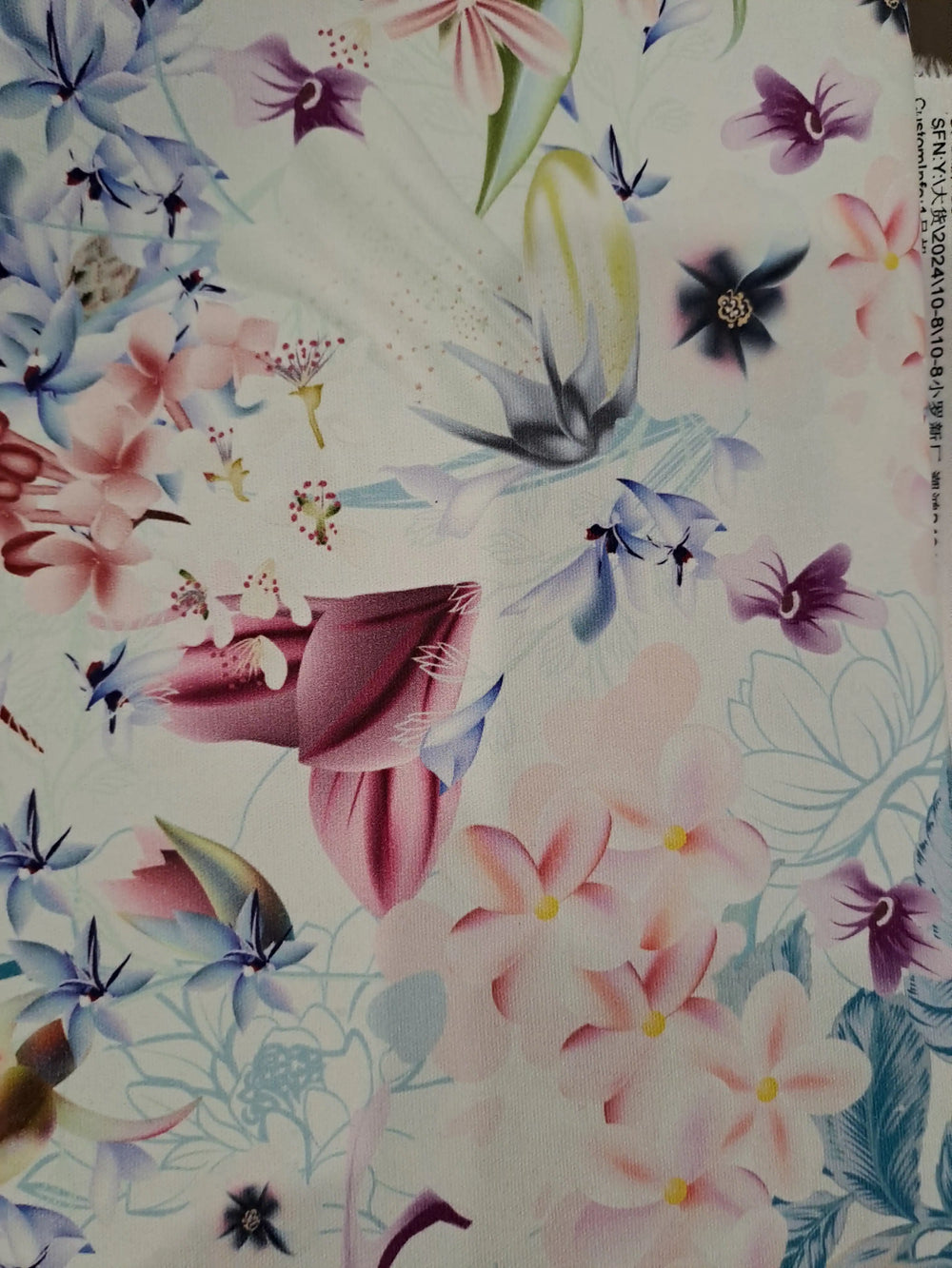 Kwaint Soft Pastel Flowers Canvas 250gsm