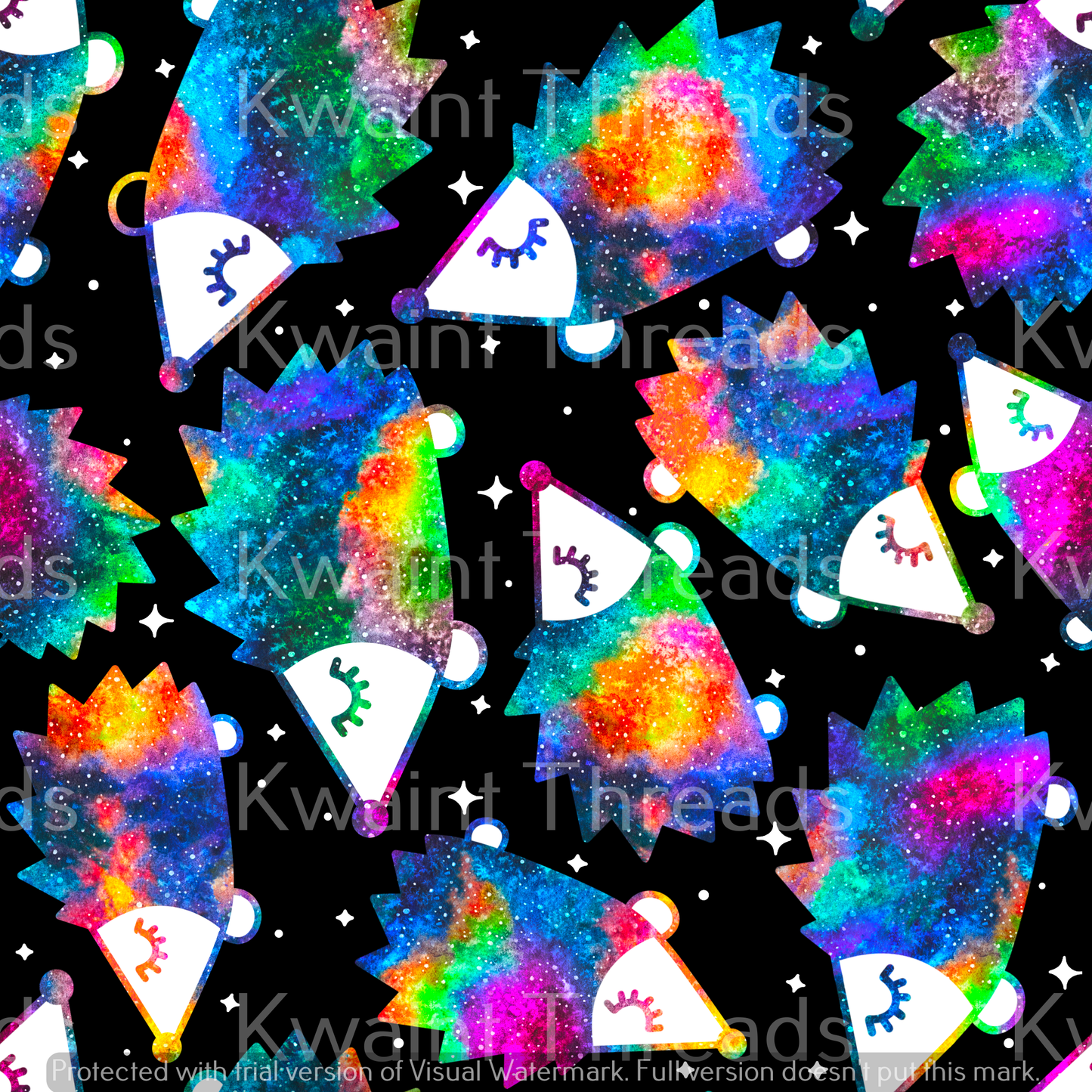 Fabric Mama Cosmic Hogs Hedgehogs On Demand Pre Order