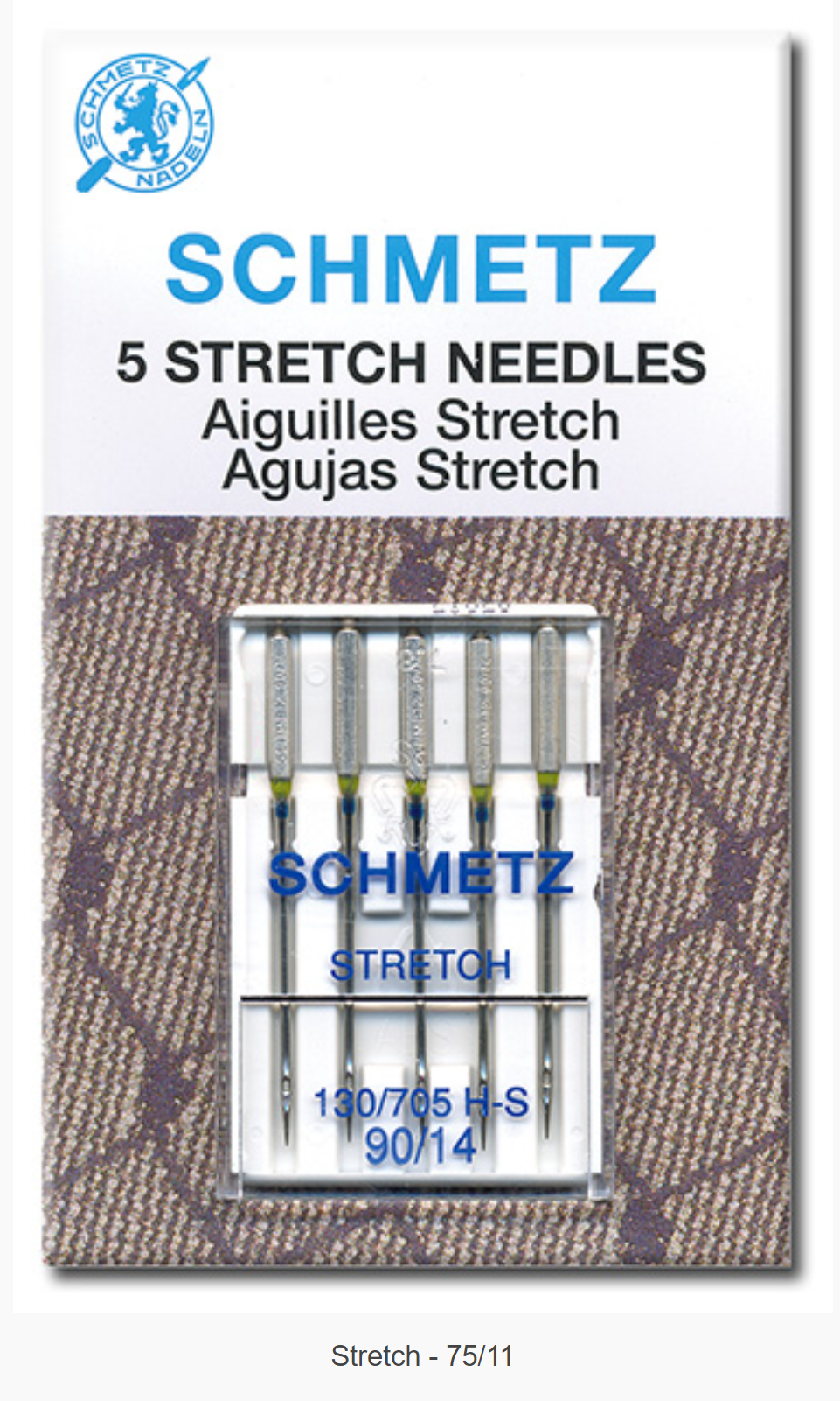 Schmetz Machine Needle 130/705 H-S 75/11 Stretch Sewing Machine Needles