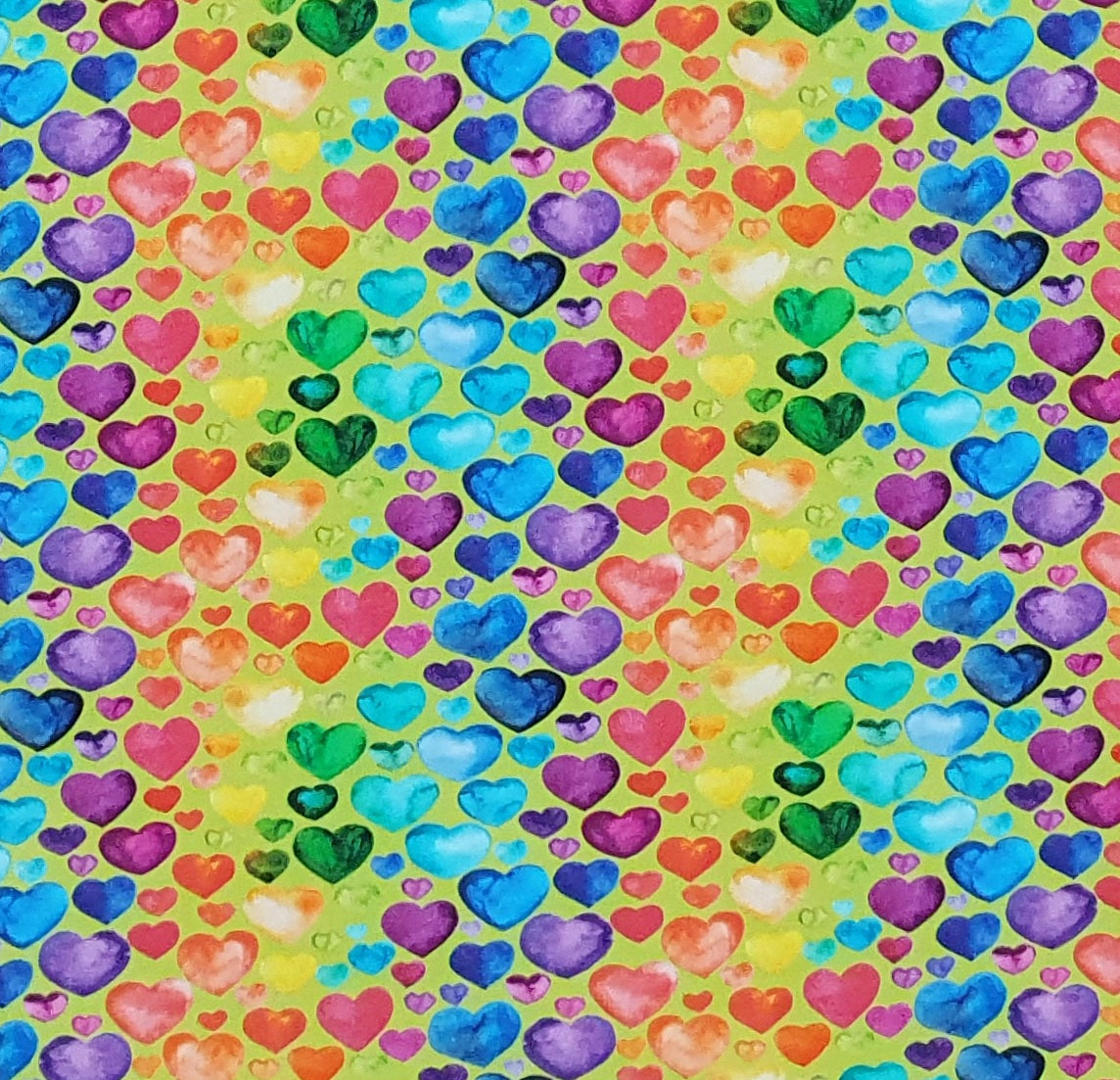 Stenzo Watercolour Hearts Lime