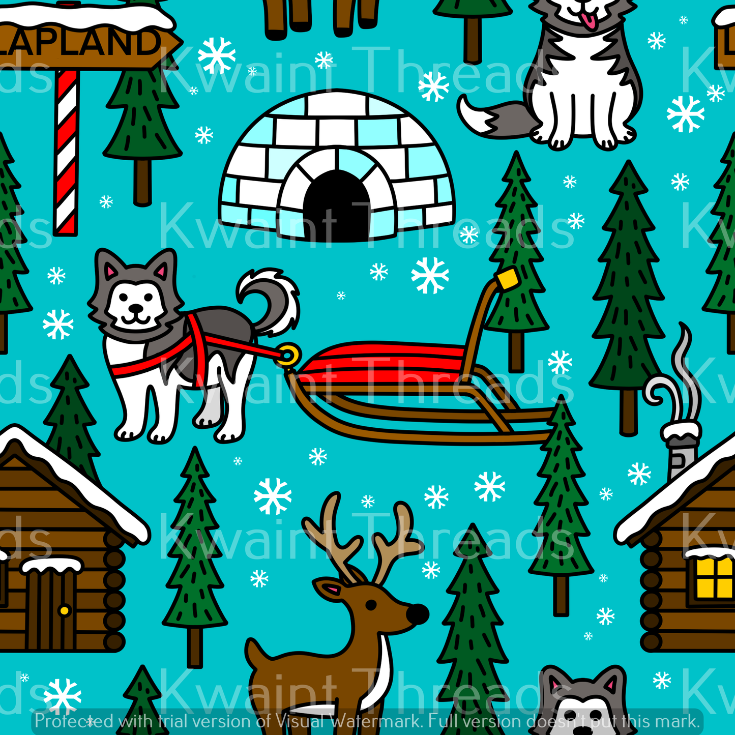 Fabric Mama Lapland Blue On Demand Pre Order