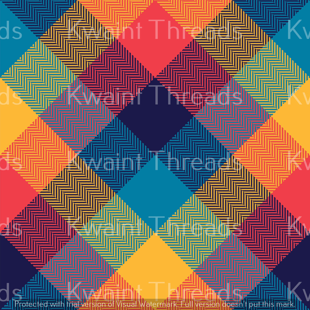 Kwaint Winter Check Diagonal Preorder On Demand Printed