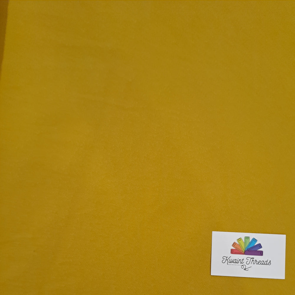
                      
                        Ochre Mustard Yellow European Stretch Denim Coloured Denim Fabric
                      
                    