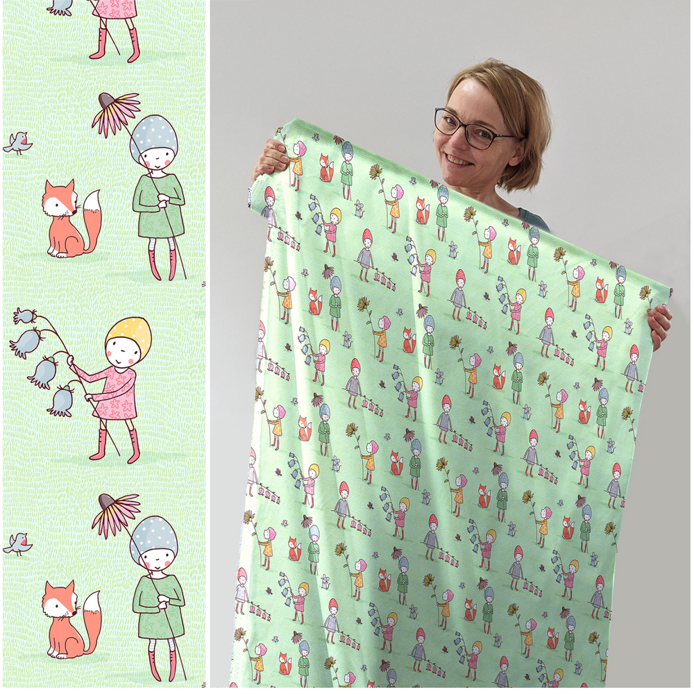 
                      
                        Lillestoff Susalabims Flower Children Organic Cotton Lycra French Terry Fabric
                      
                    