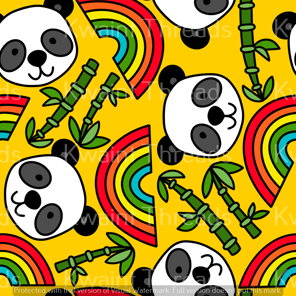 Fabric Mama Bamboozled Panda On Demand Pre Order Panda Bears Bamboo