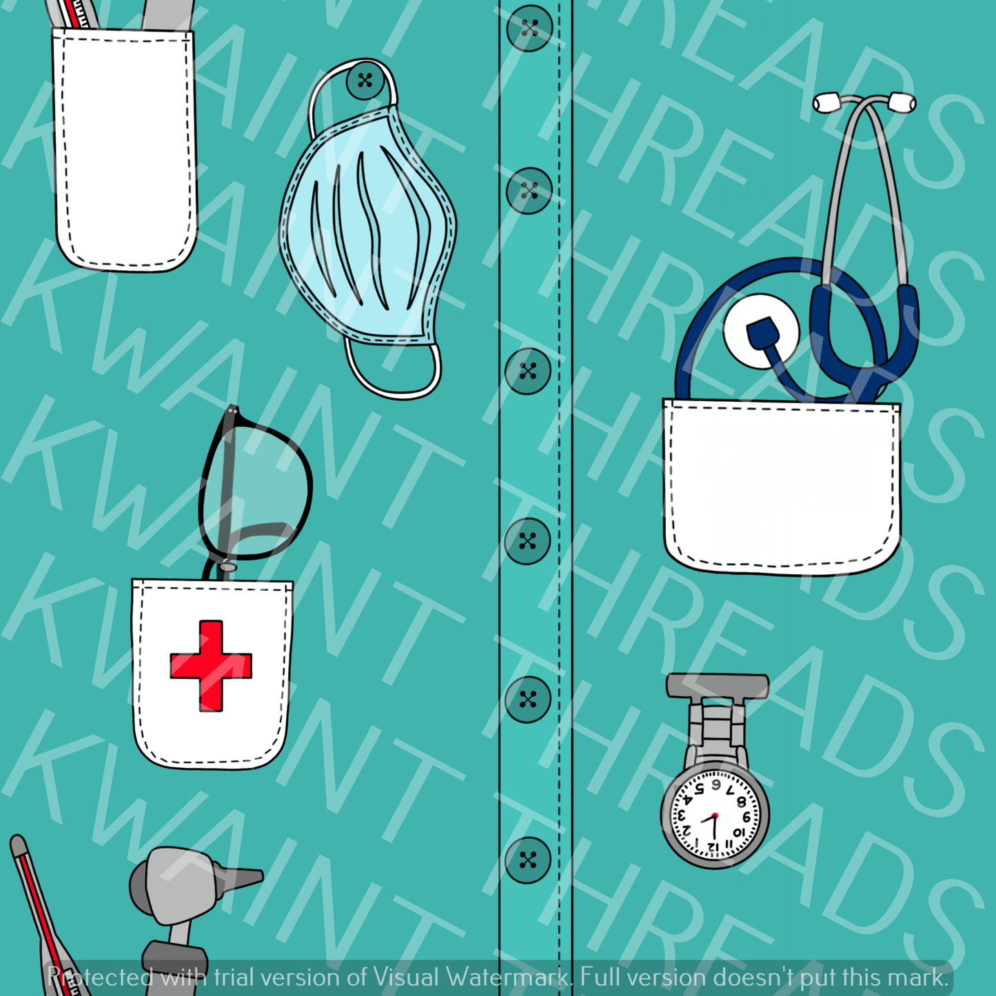 Fabric Mama Dress Ups Doctor Medical Uniform Fabric On Demand Pre Order