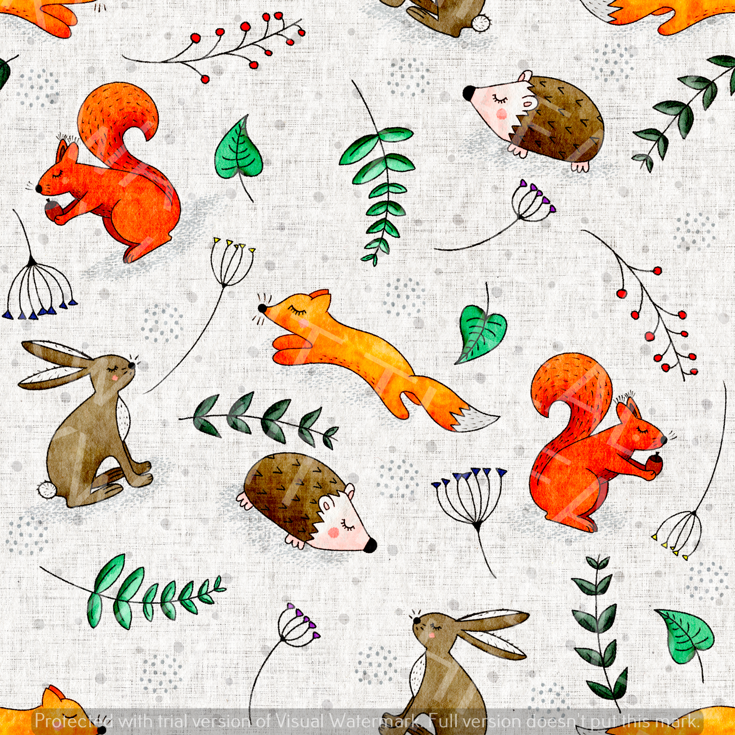 Fabric Mama Woodland Friends Fabric On Demand Pre Order