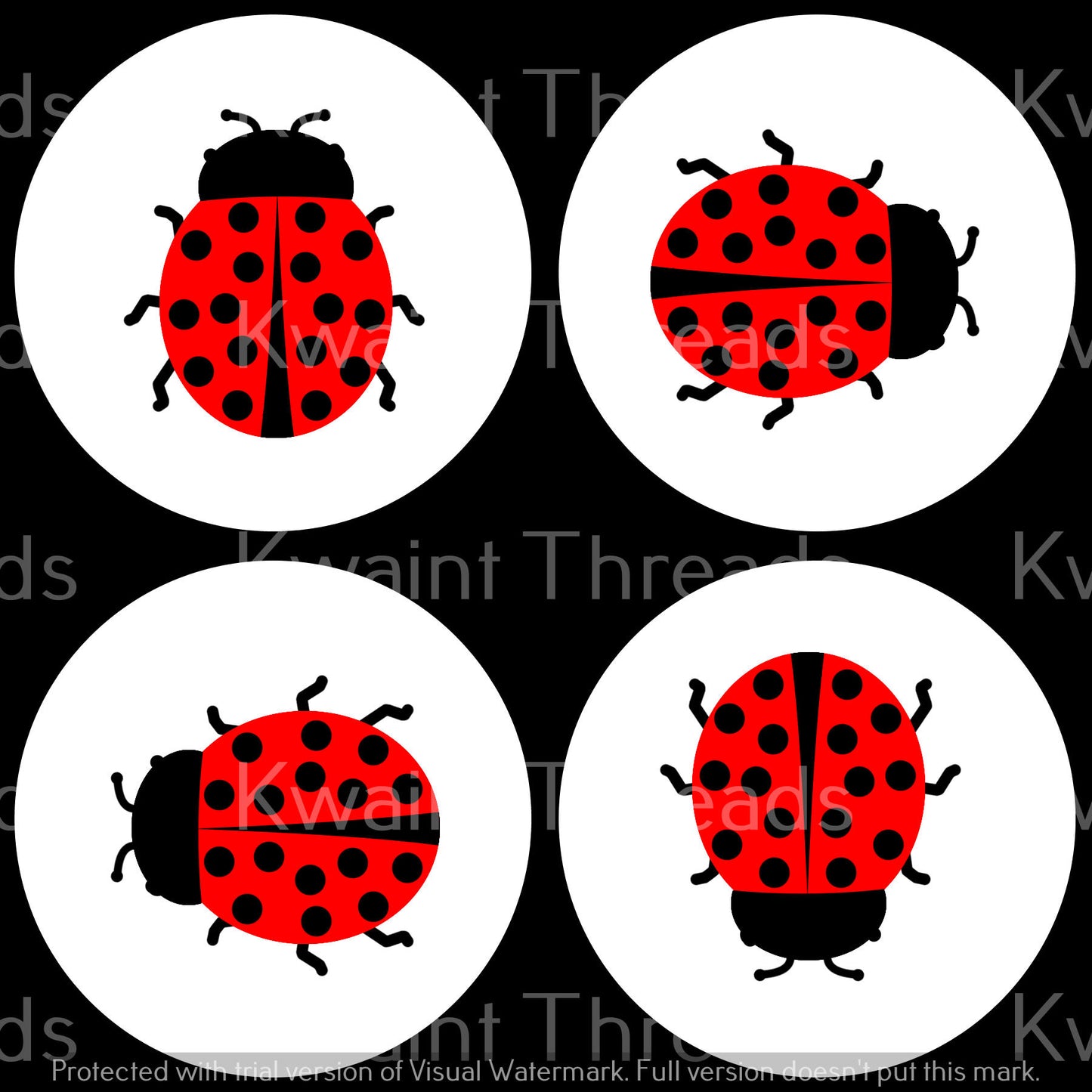 Magikel Lady Bug Retro Red Lady Birds Artist Print Pre Order