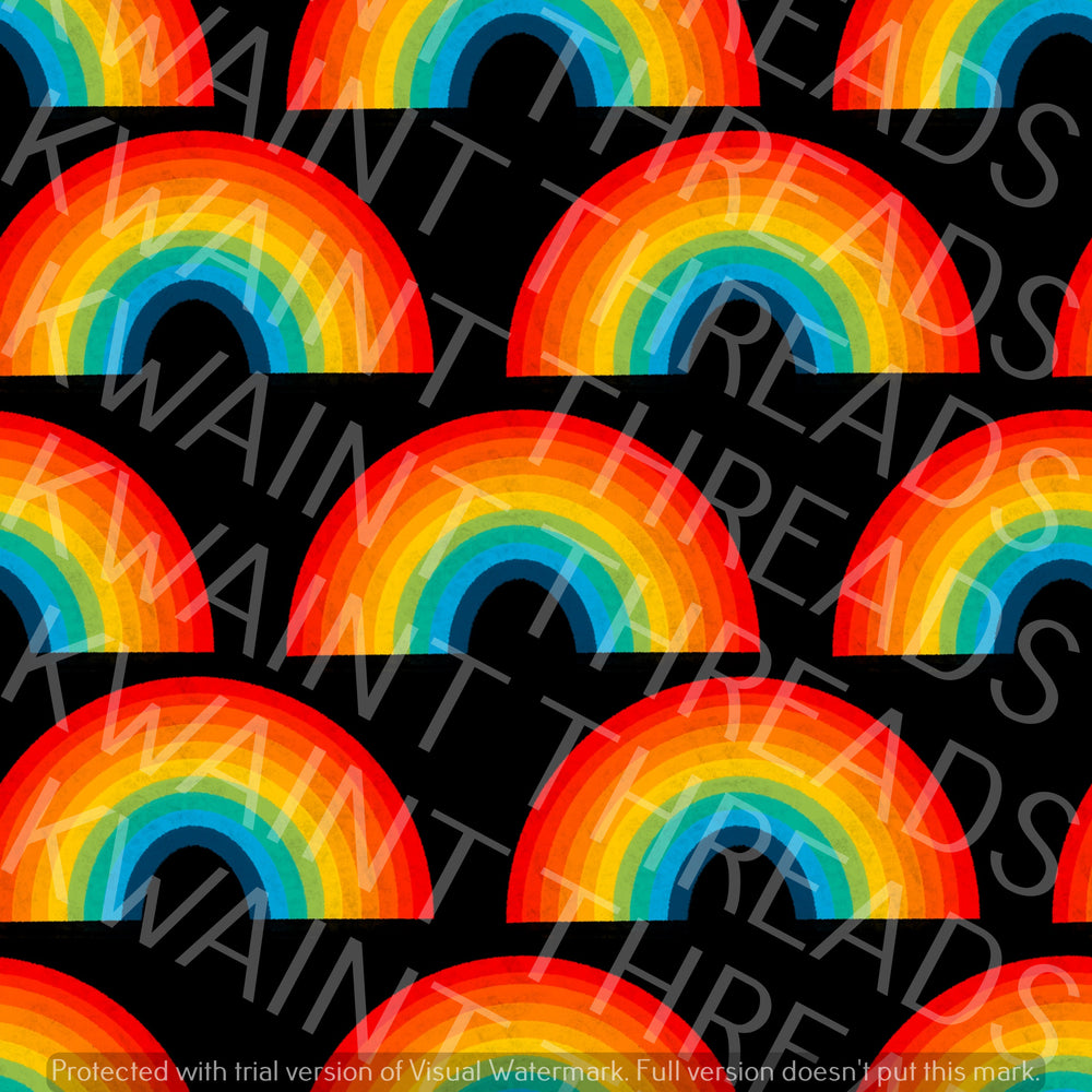 Fabric Mama Retro Rainbows Fabric On Demand Pre Order