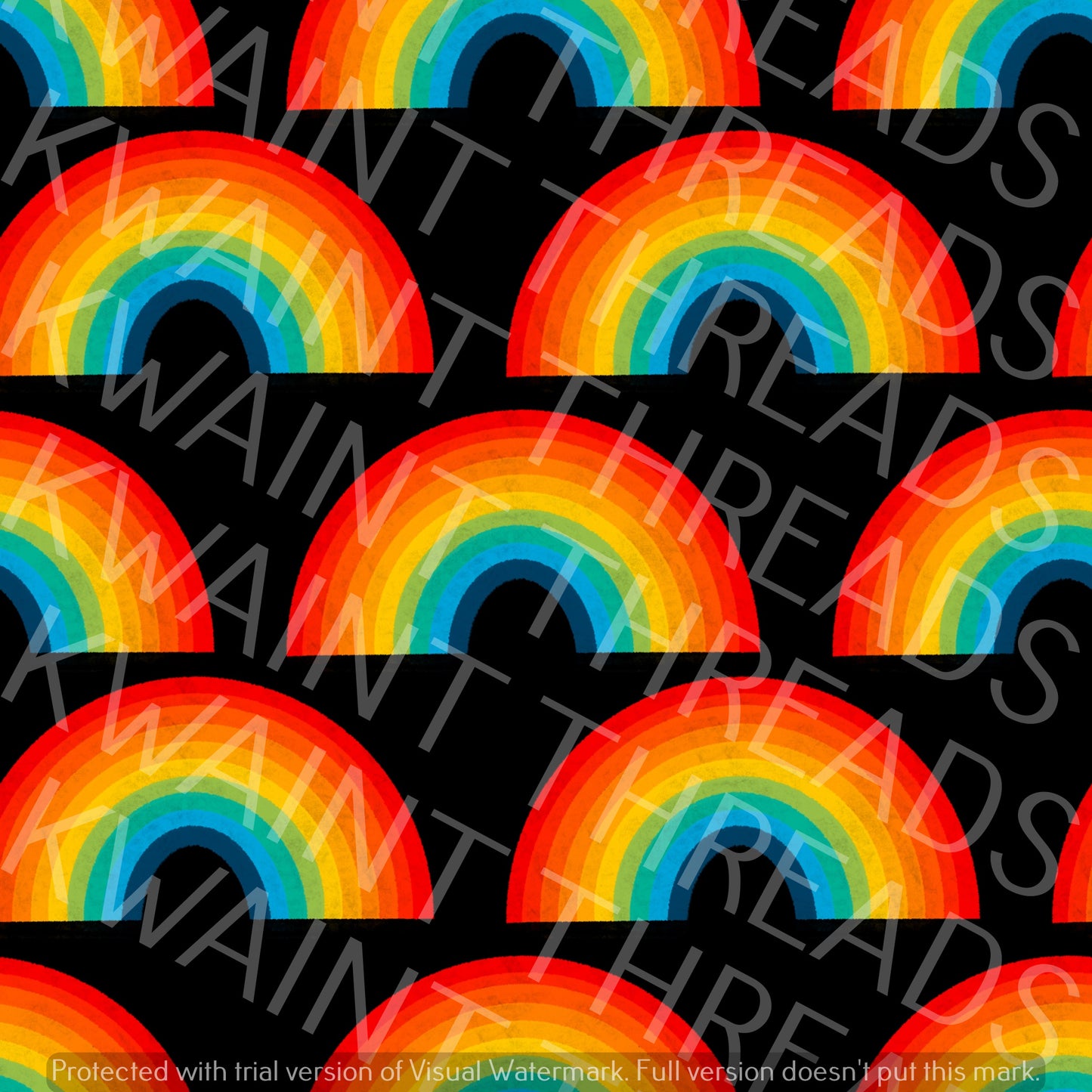 Fabric Mama Retro Rainbows Fabric On Demand Pre Order