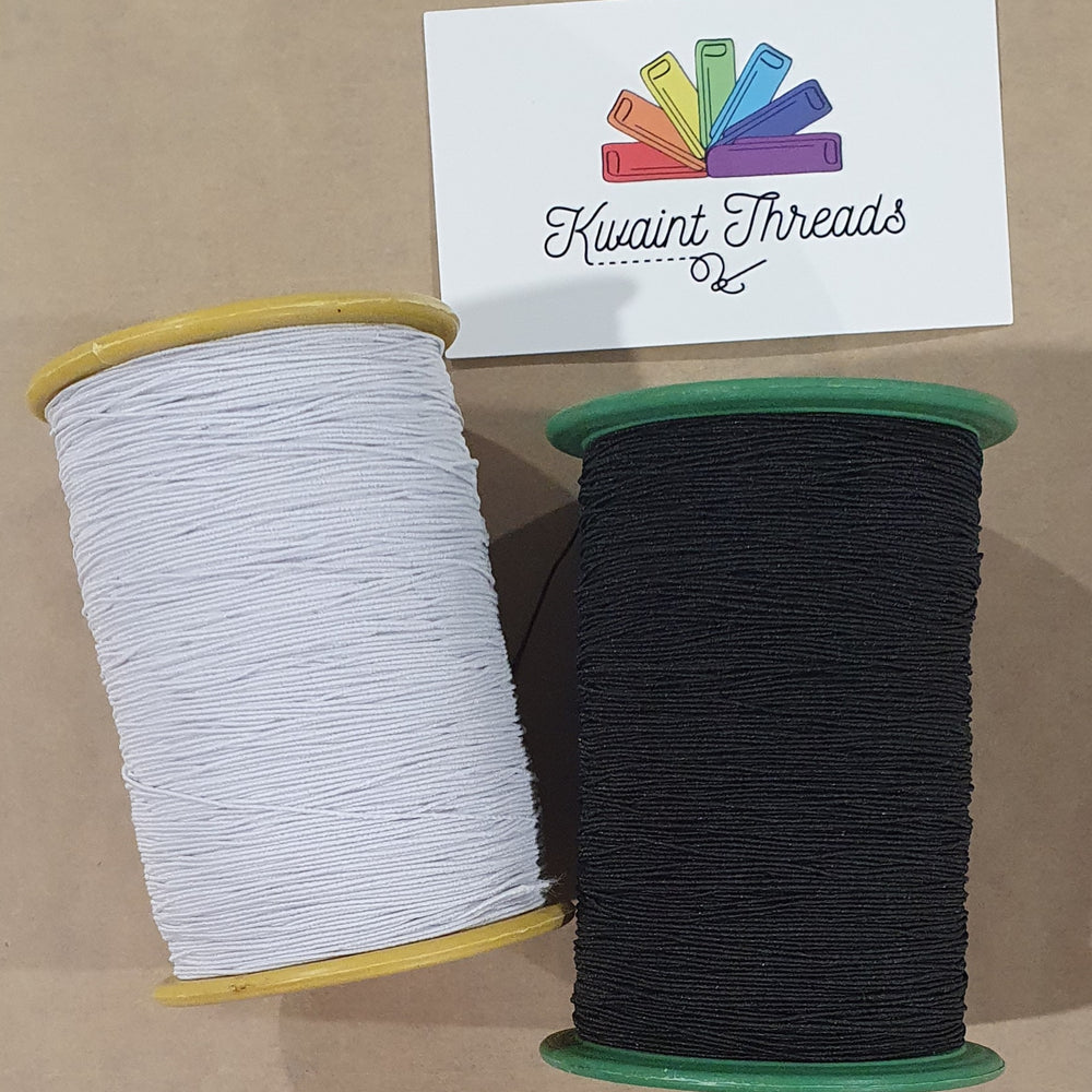 Shirring Elastic Bulk .5mm Black shirring stretch thread