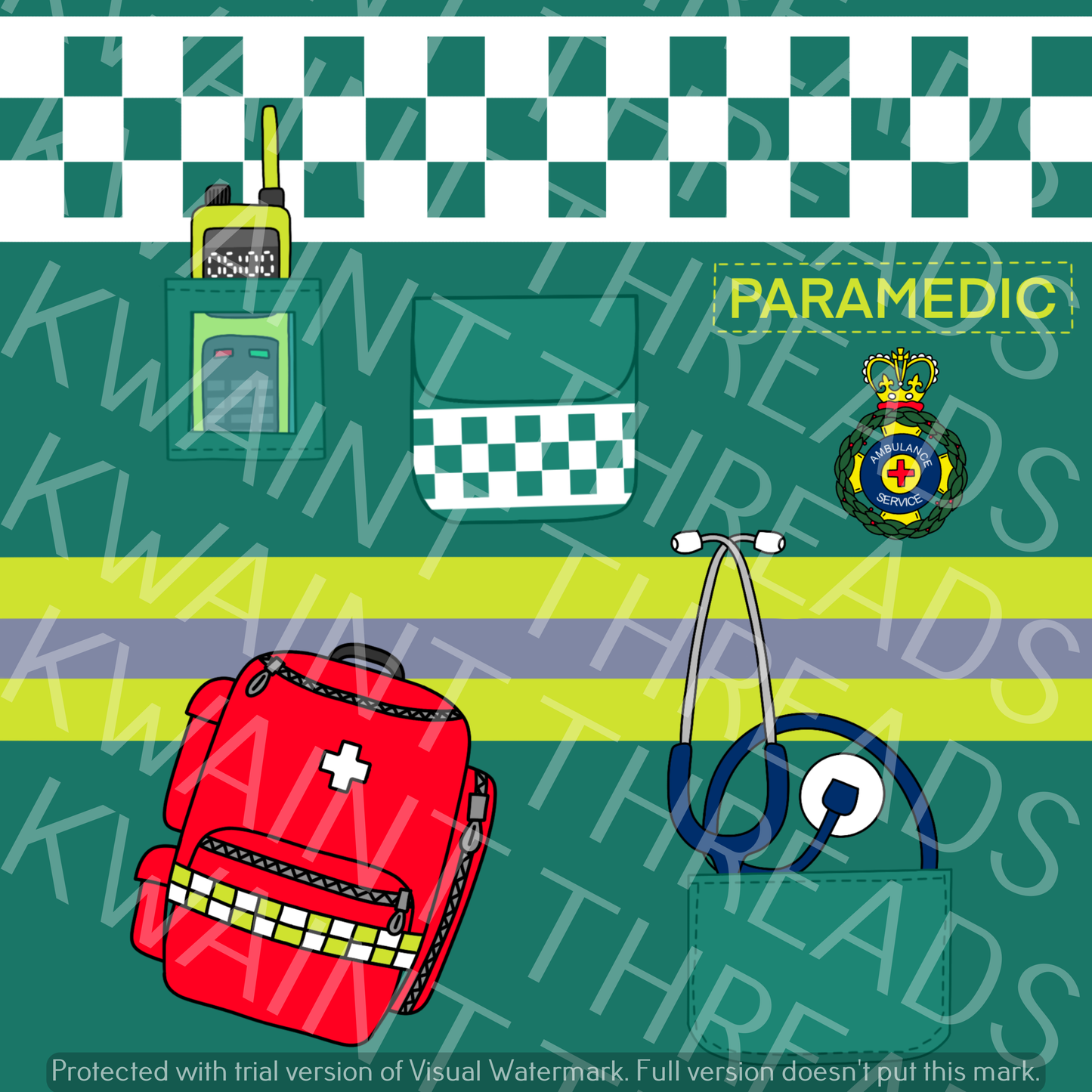 Fabric Mama Dress Ups Paramedic Uniform Fabric On Demand Pre Order