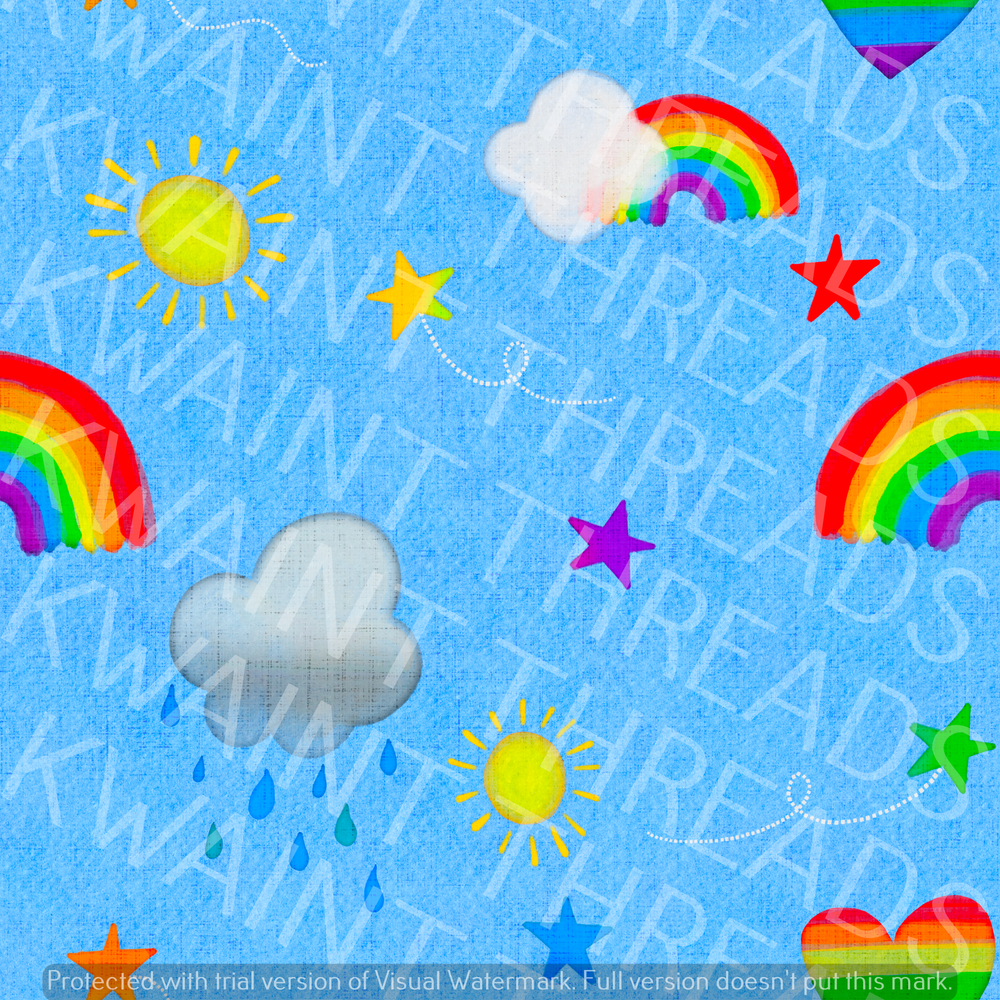 Fabric Mama I can see a Rainbow Fabric On Demand Pre Order