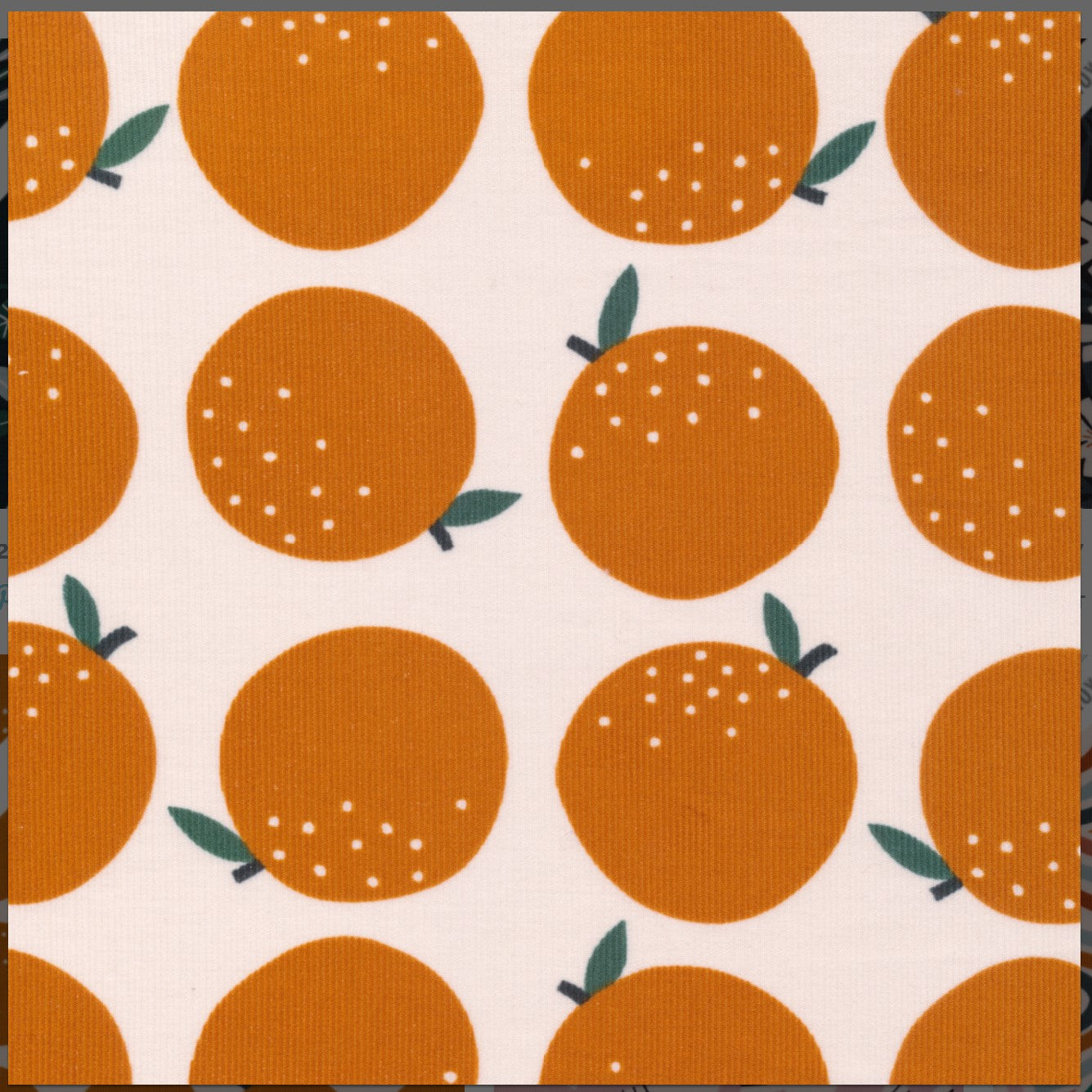 Cloud 9 Unpeeled Oranges Organic Corduroy Easy Weekend Betsy Siber