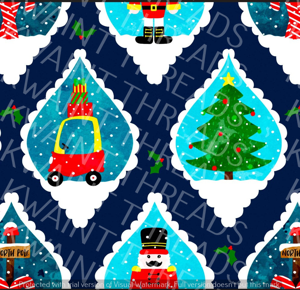 Fabric Mama North Pole Christmas Fabric On Demand Pre Order
