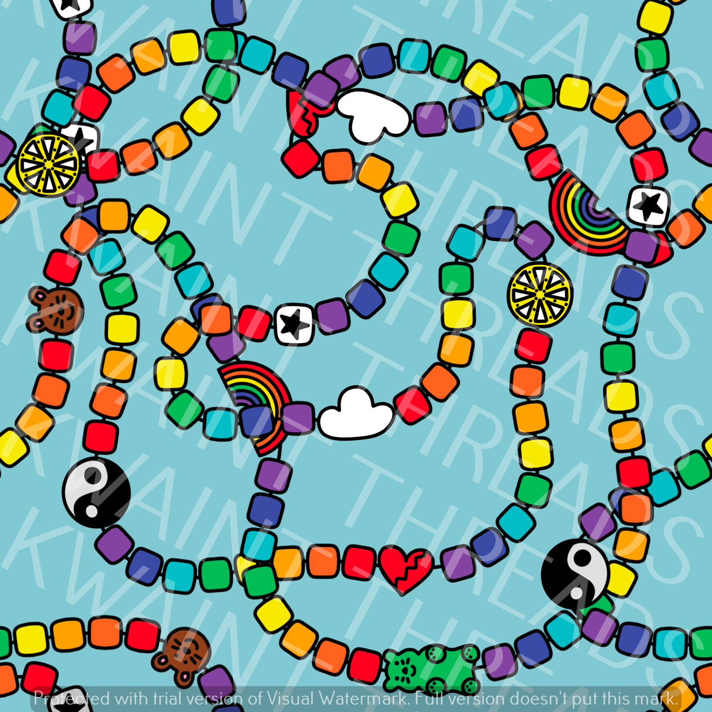 Fabric Mama Bead Box Prayer Beads Yin Yang Fabric On Demand Pre Order