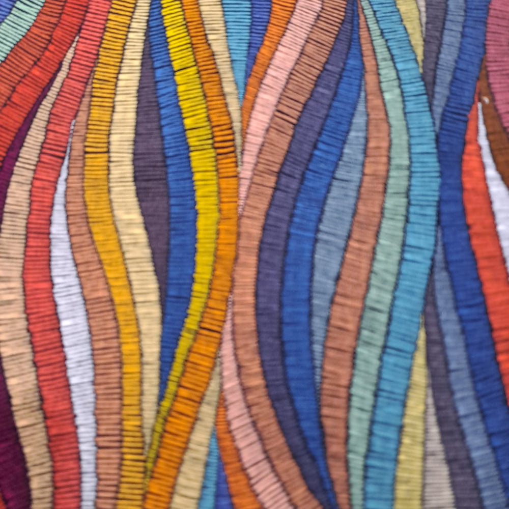 Kwaint Embroidery waves 180gsm Cotton Lycra