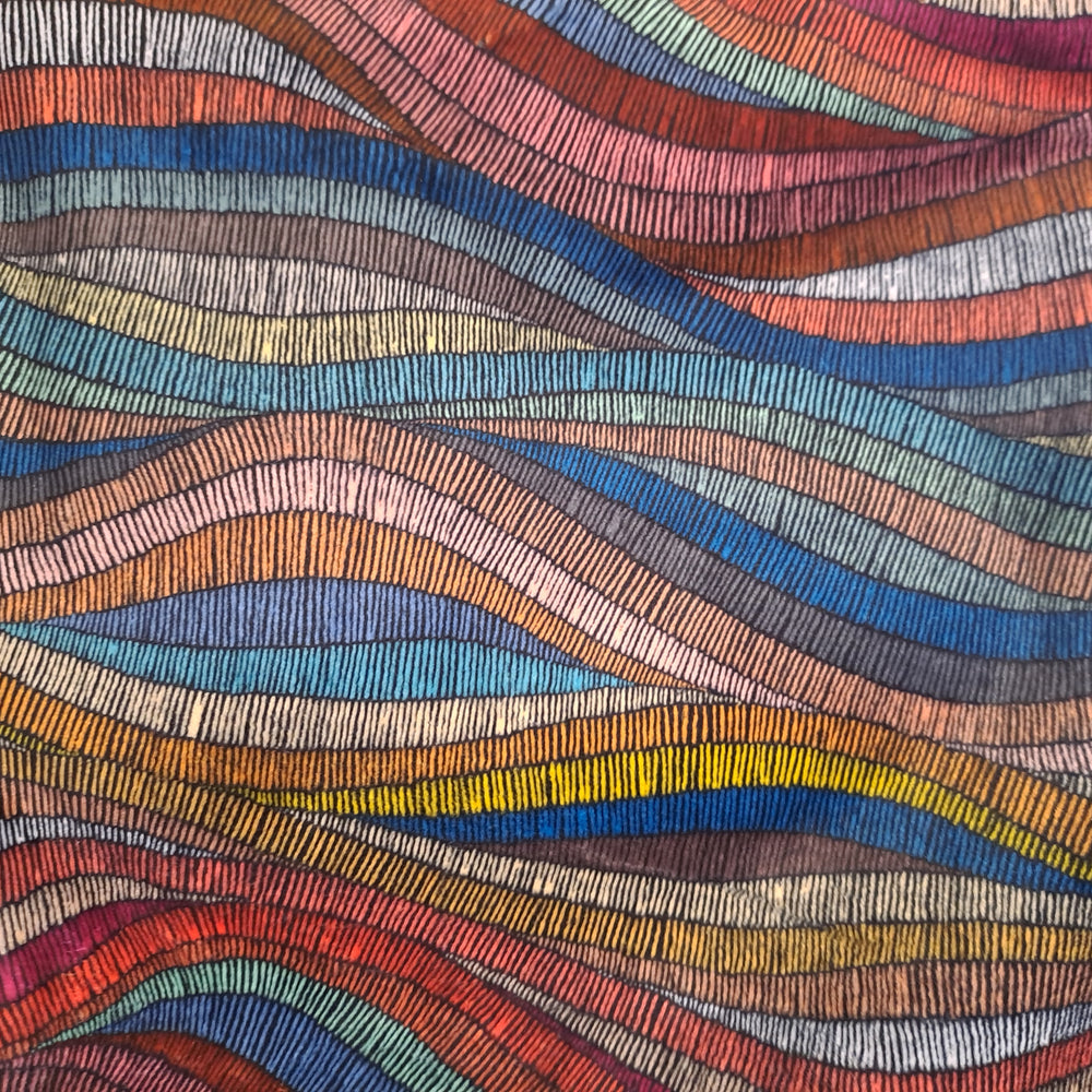 Kwaint Embroidery Waves Squish 290gsm