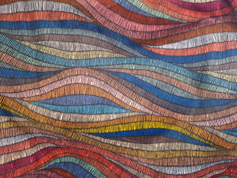 Kwaint Embroidery Waves Squish 290gsm