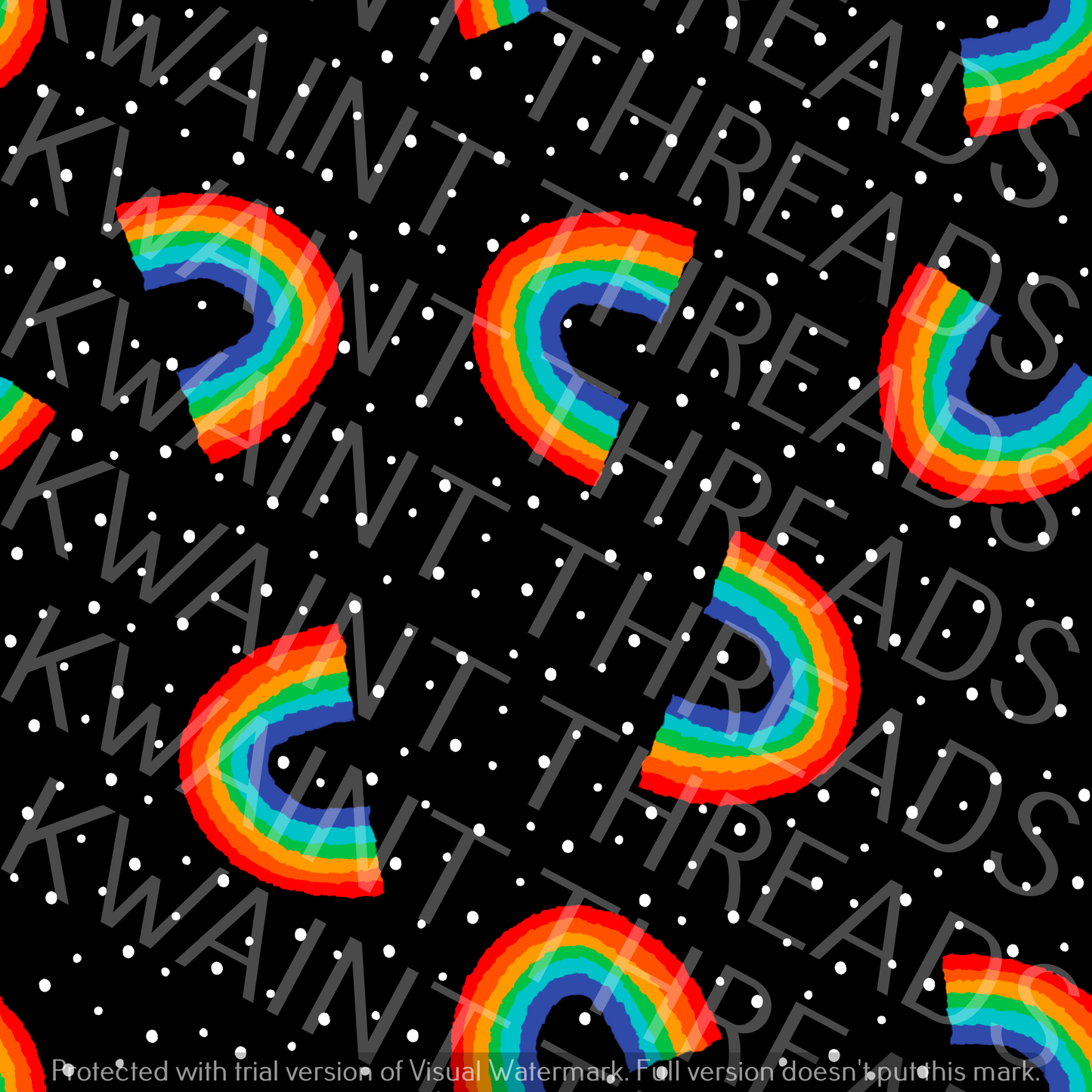 Fabric Mama Dotty Rainbows Fabric On Demand Pre Order