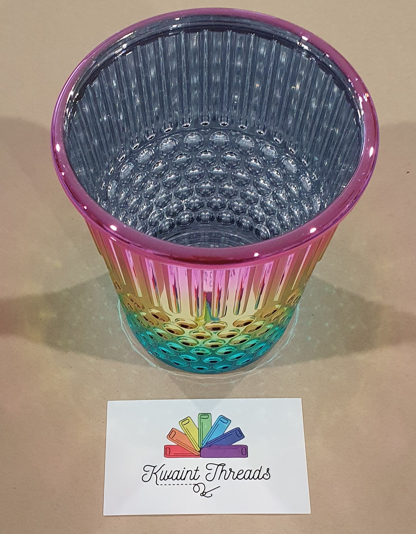 Rainbow Thimble Tin Sewing Accessories Storage Tin Table Pen Holder Tin