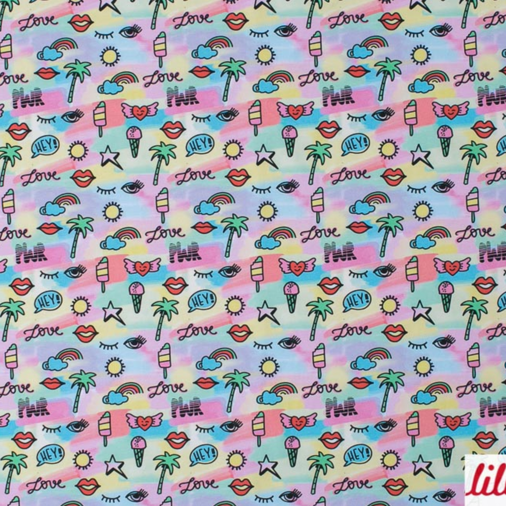 
                      
                        Lillestoff Sunny Rainbow GOTS Certified Organic Cotton Lycra Jersey
                      
                    