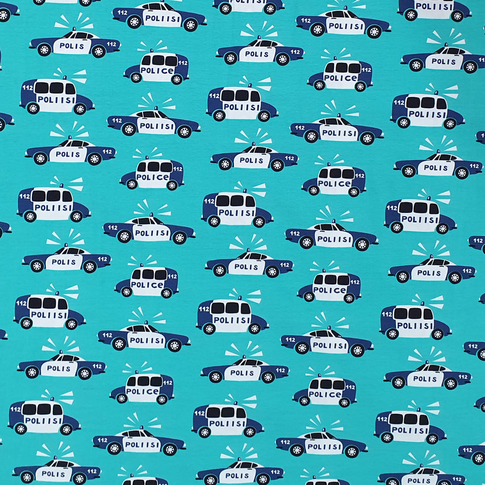 
                      
                        PaaPii Police Cars Turquoise Organic Cotton Lycra
                      
                    