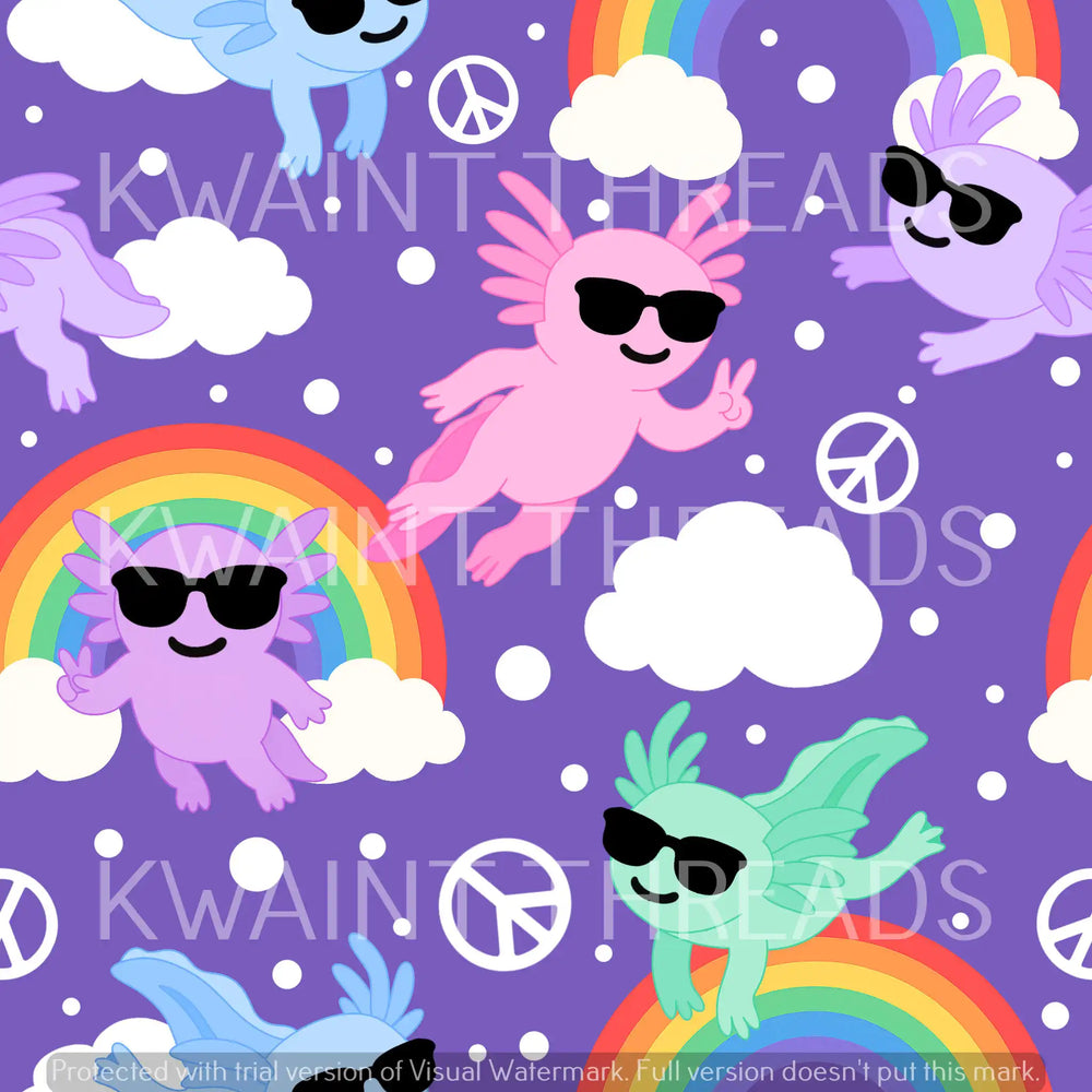 Fabric Mama Peace Axolotls Preorder
