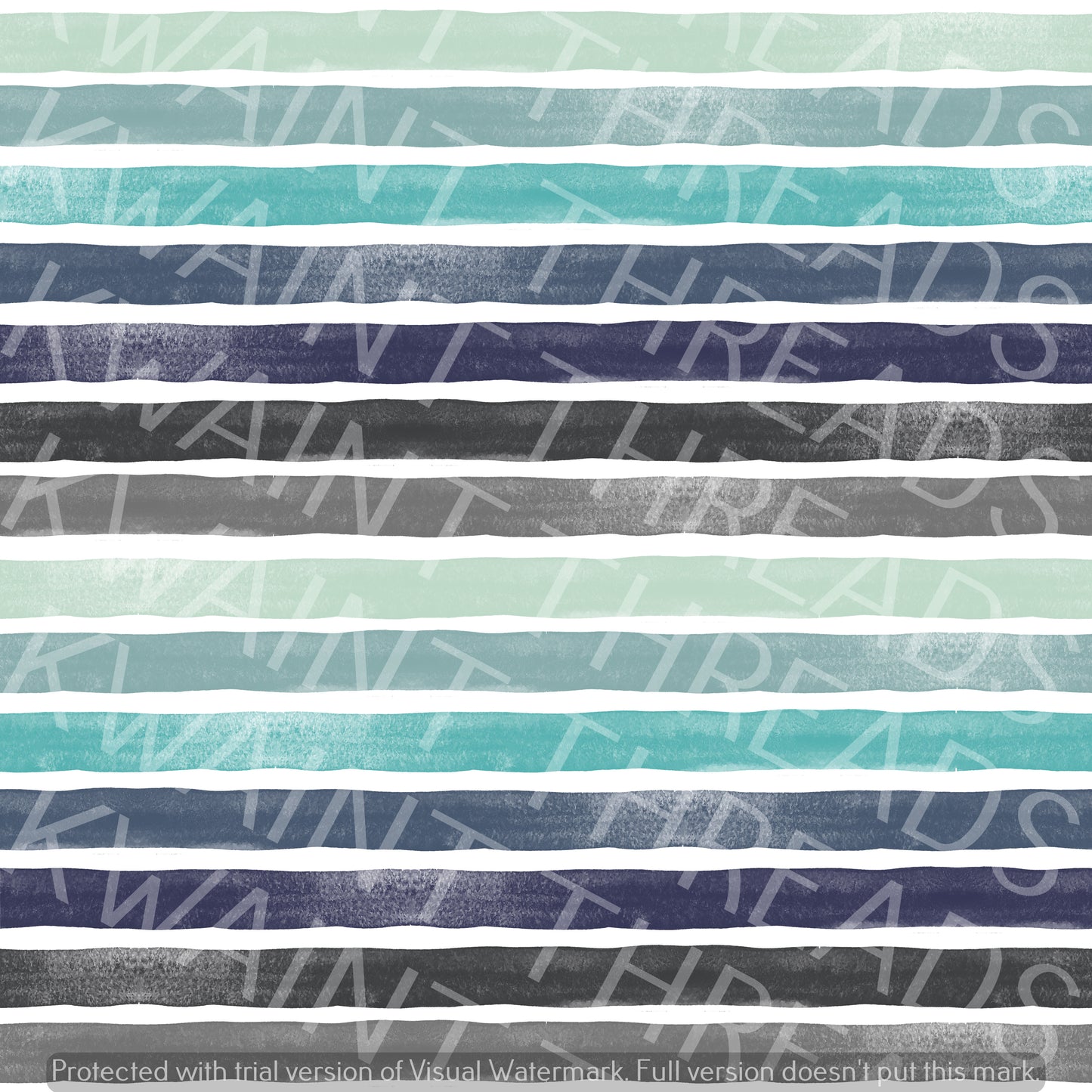 Ella Randall Watercolour Stripes Blues Fabric On Demand Pre-Order