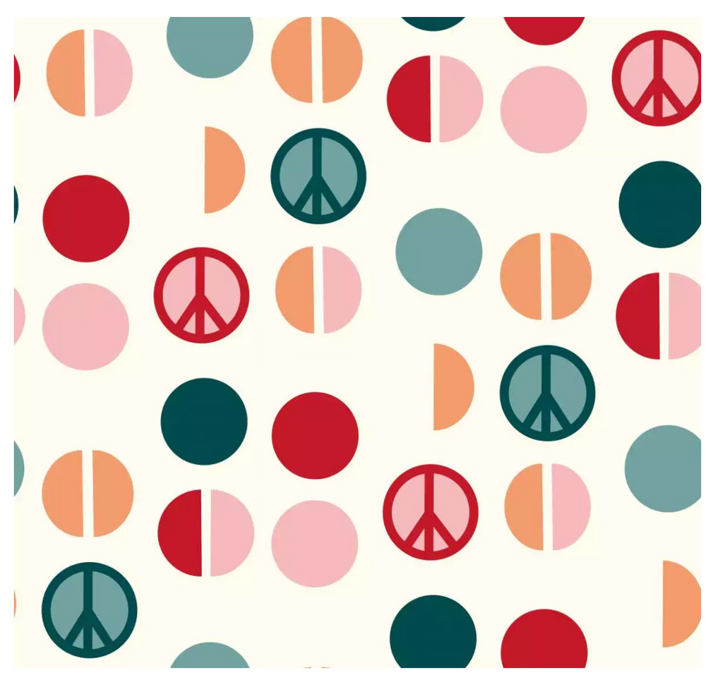 Lillestoff Peace Points Organic Cotton Lycra Jersey Knit Fabric