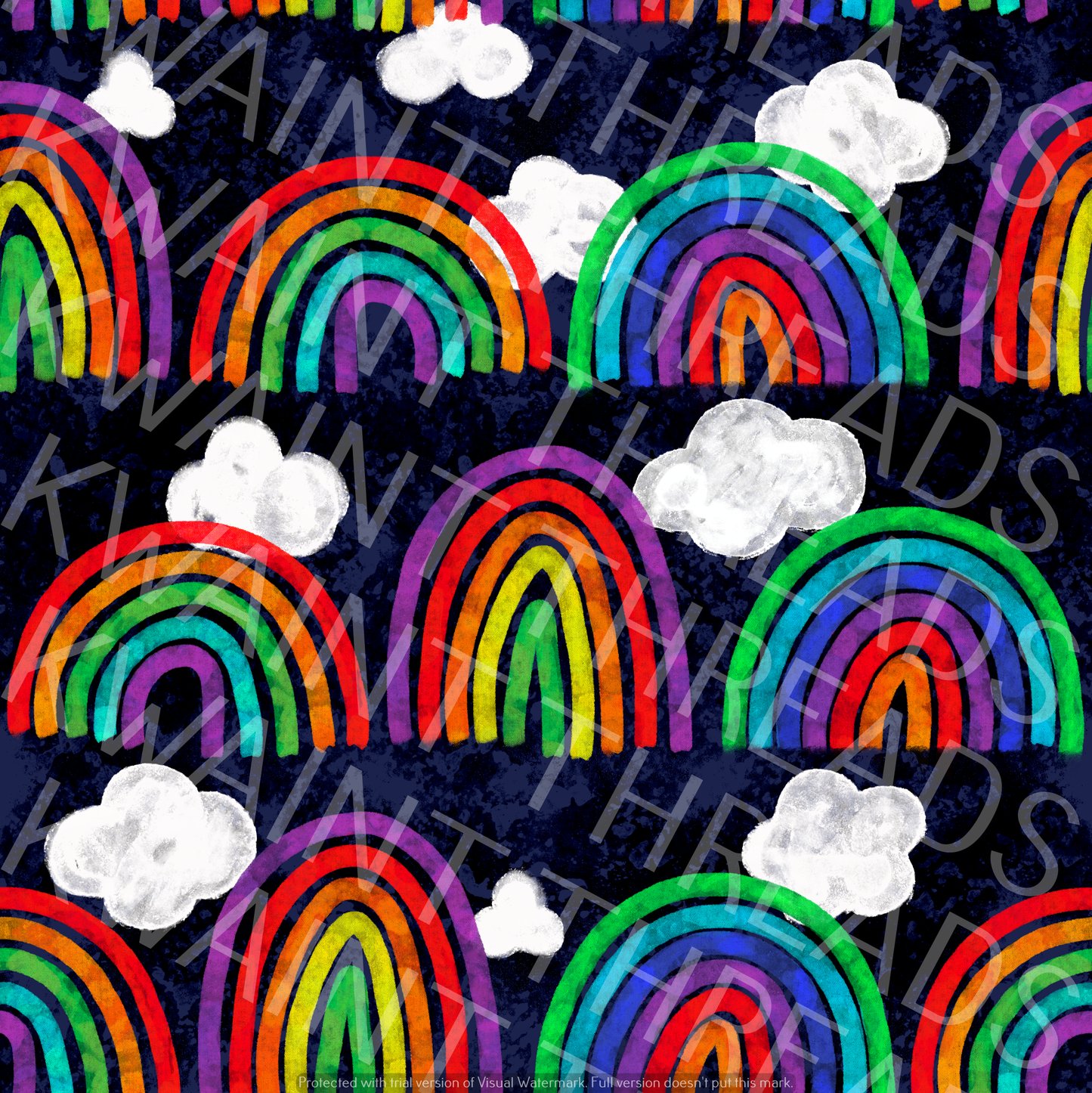 Fabric Mama Twilight Rainbows Fabric On Demand Pre Ord