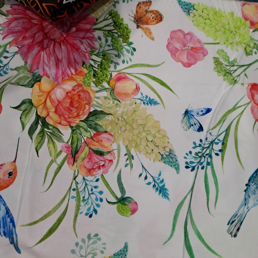 Kwaint Hummingbirds and Flowers 150gsm Twill