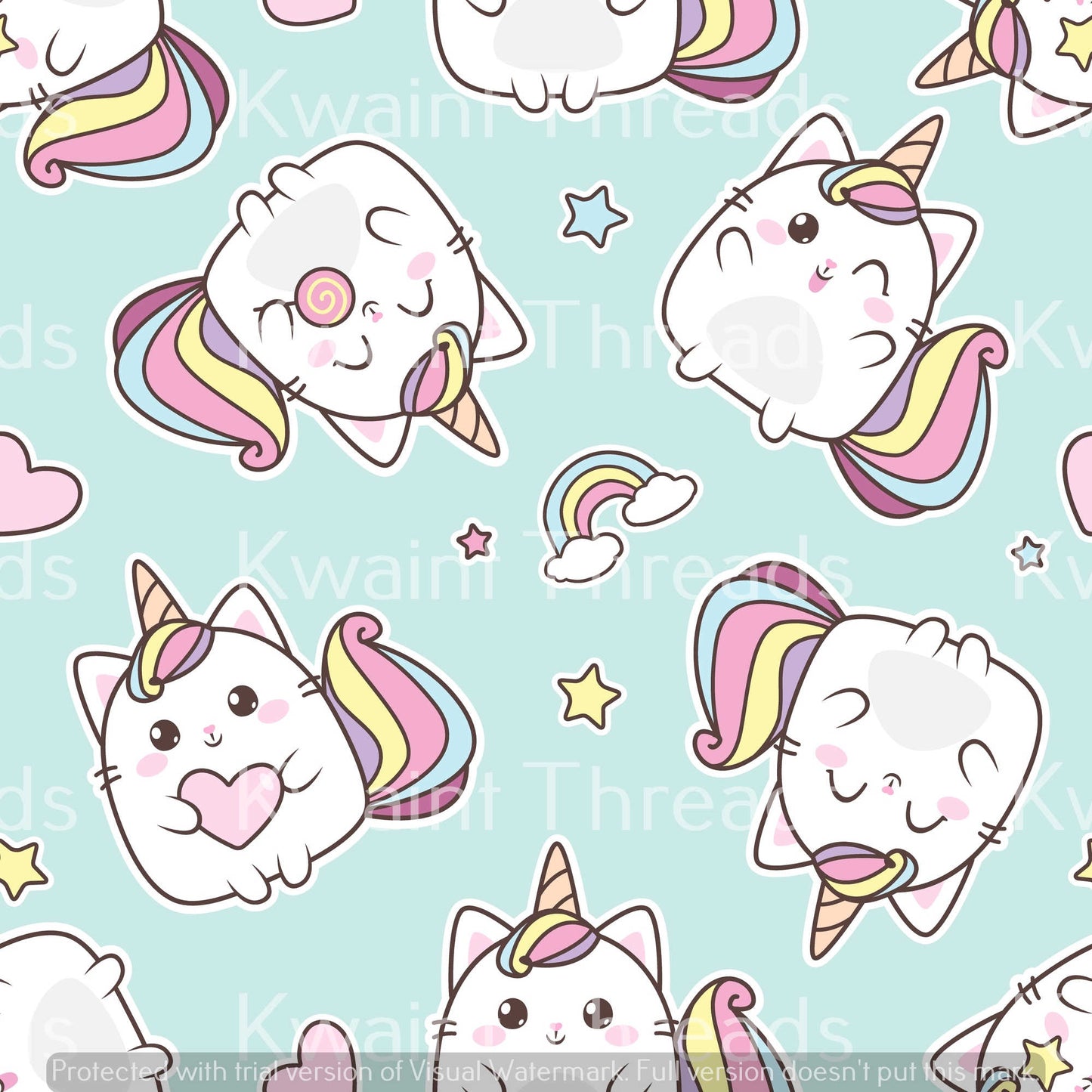 Kwaint Cute Unicorn Kitties