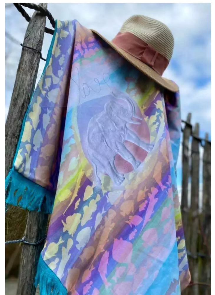
                      
                        Lillestoff Gentle Elephant Rainbow Organic Cotton Lycra Jersey Knit Fabric
                      
                    