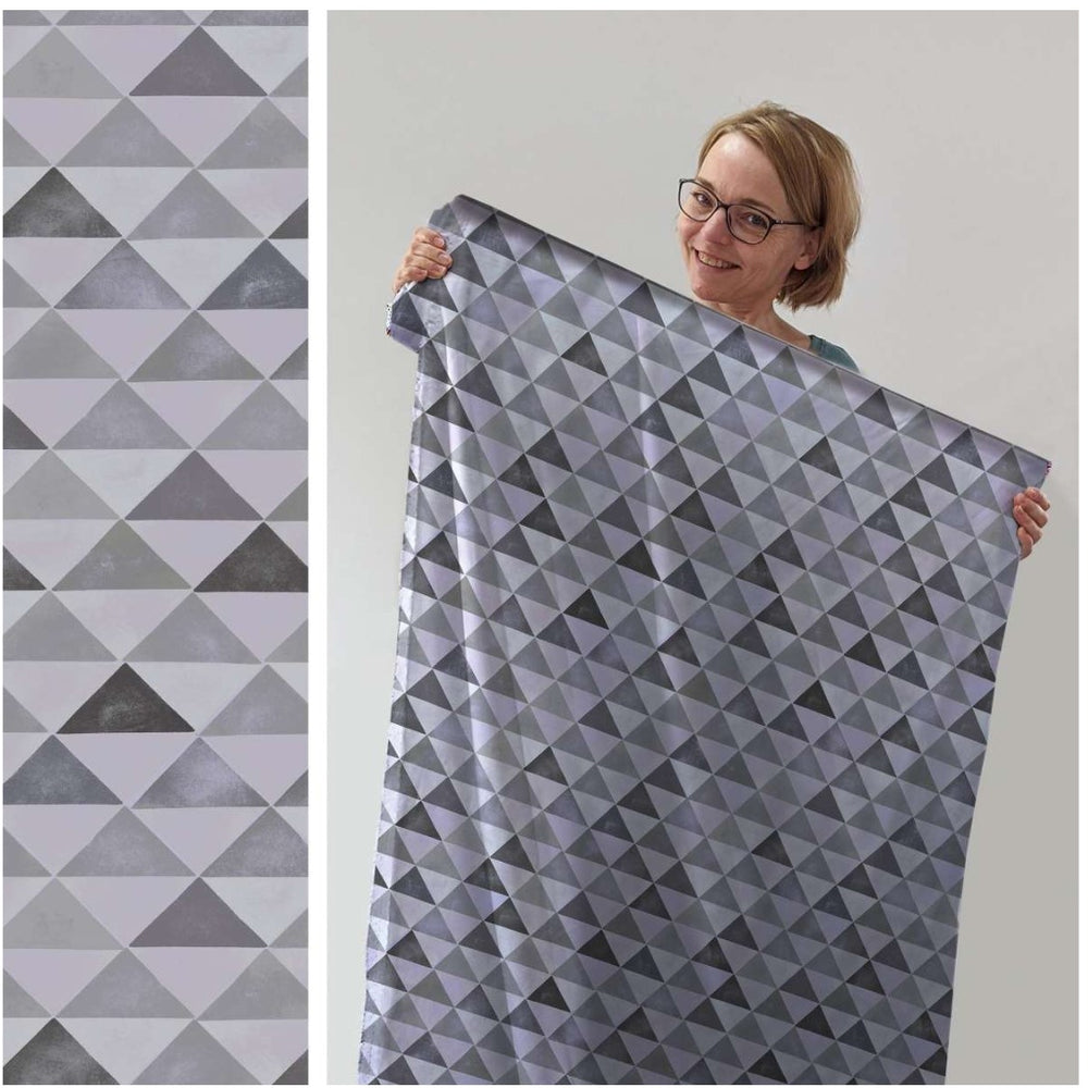 Lillestoff Mosaic Grey Organic Cotton Lycra Jersey Susalabim