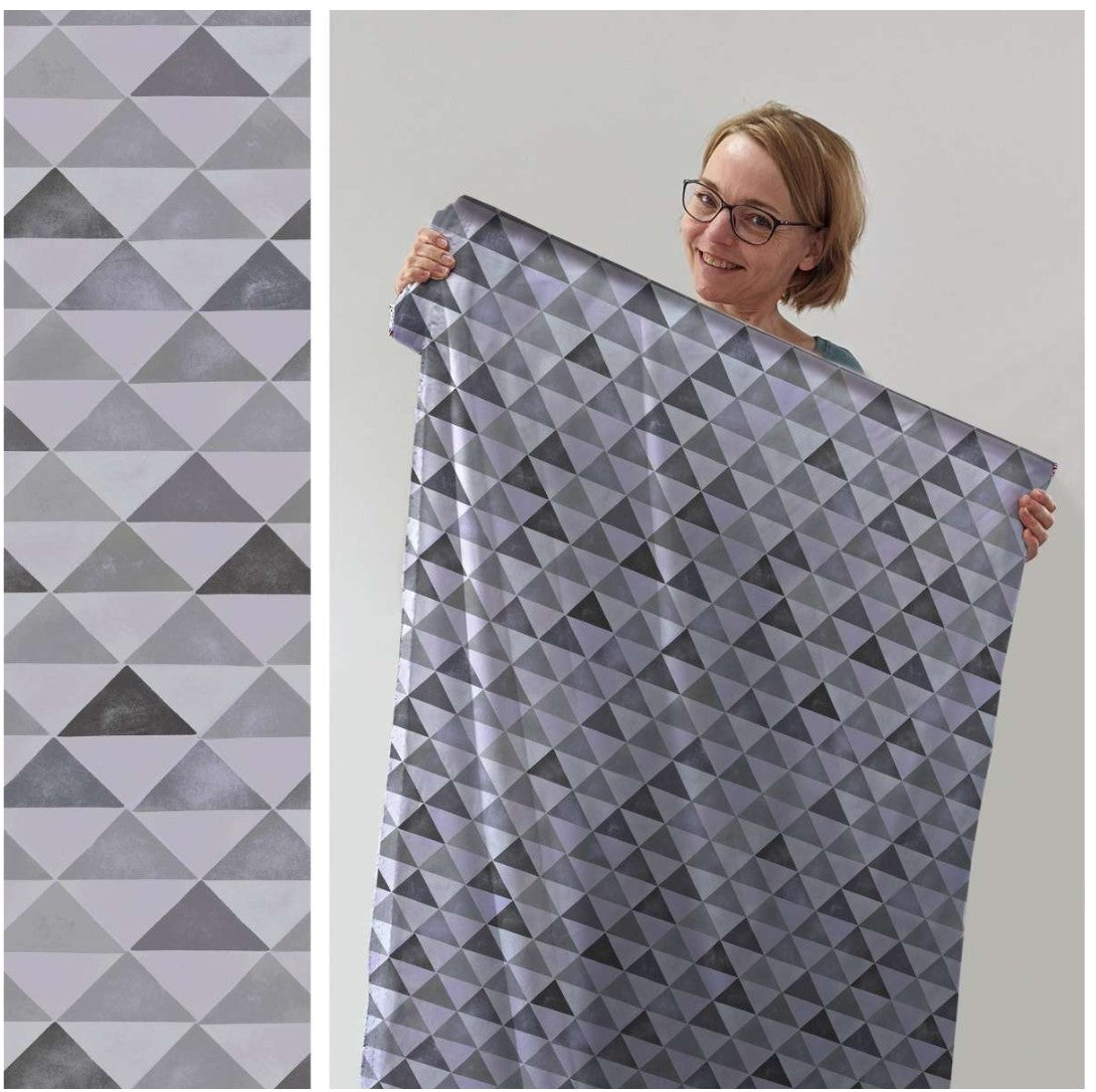 Lillestoff Mosaic Grey Organic Cotton Lycra Jersey Susalabim