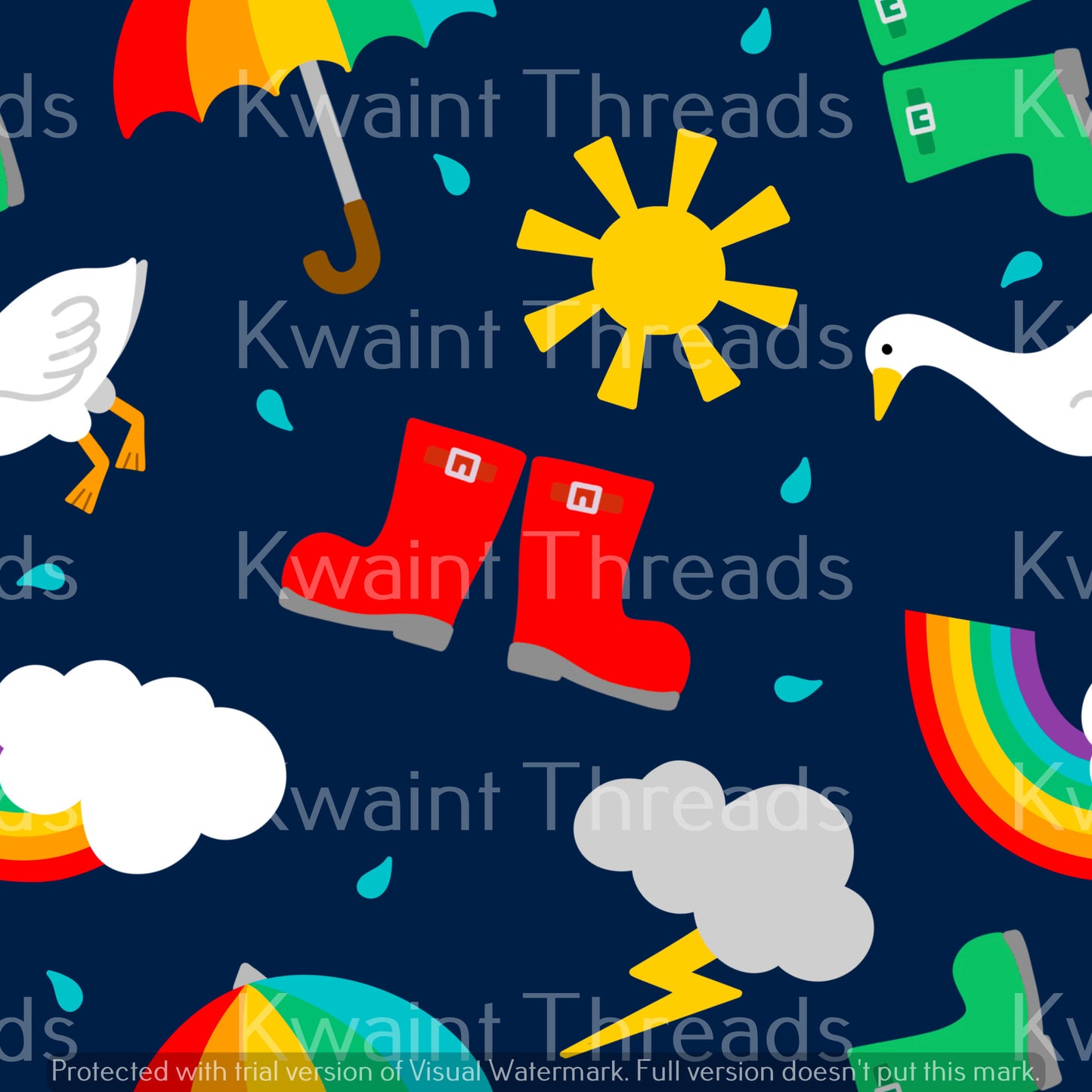 Fabric Mama Puddle Ducks On Demand Pre Order