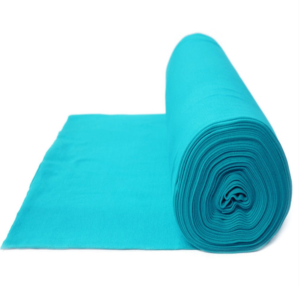 Euro Knit Peacock Blue Ribbing Cuffing Tube Neckband Fabric Ecocert Ribbing