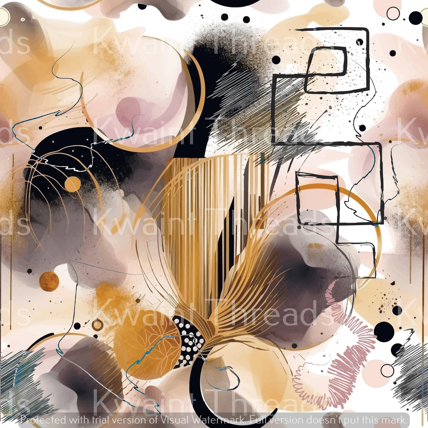 Kwaint Abstract Neutrals Pre order Fabric