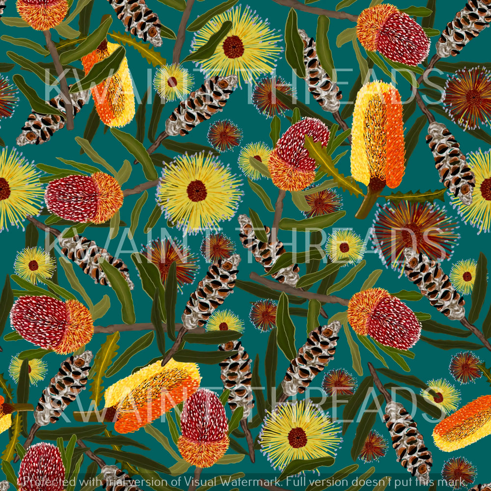 Etched Wildflowers Green Preorder
