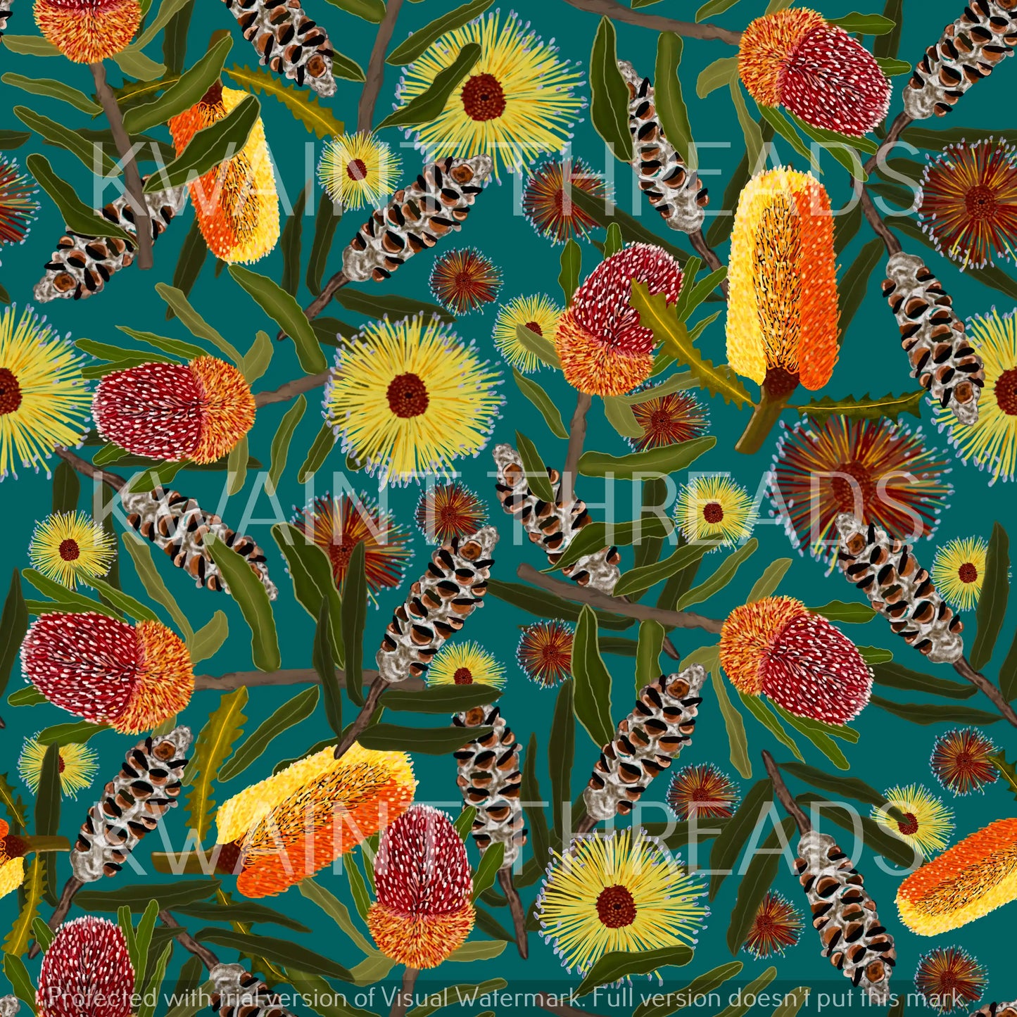 Etched Wildflowers Green Preorder