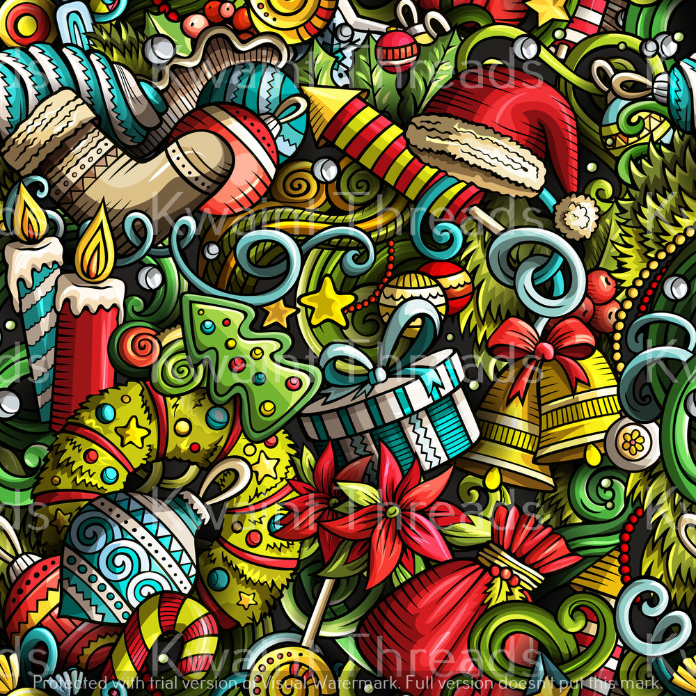 Kwaint Christmas Festive Everything Preorder On Demand Printed Fabric