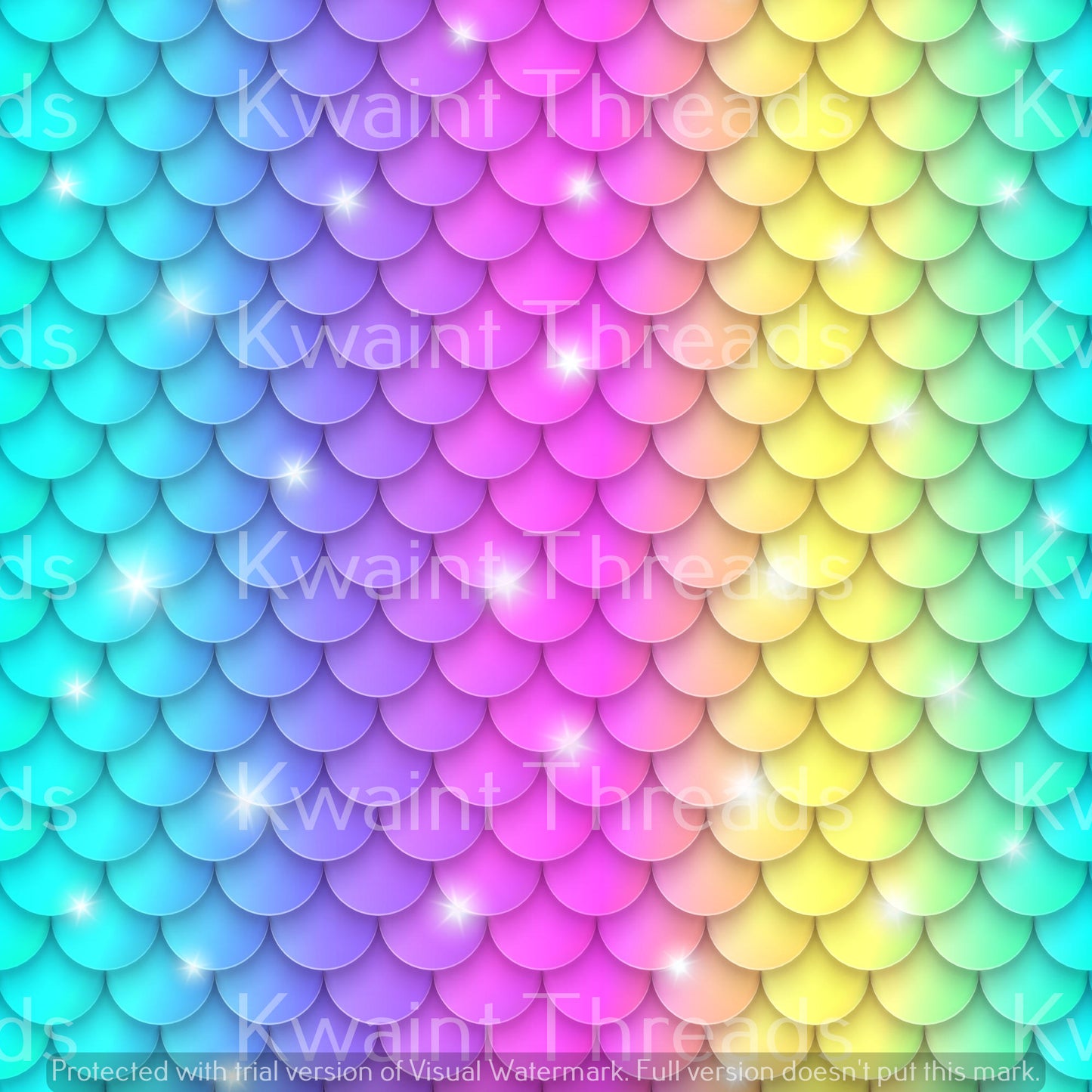 Kwaint Rainbow Dragon Scales Mermaid Scales Pre order Fabric