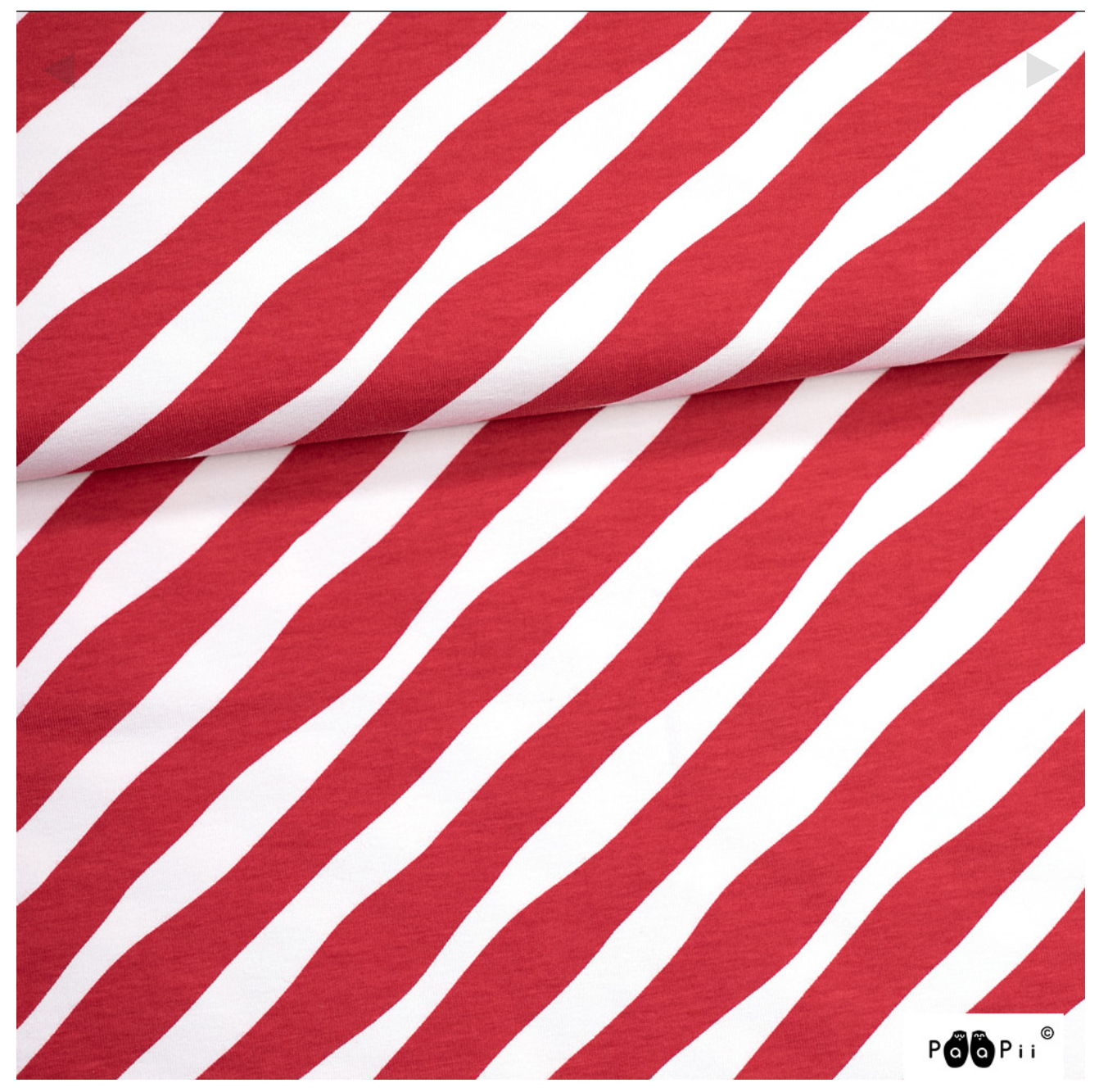 PaaPii Diagonal Stripe Red Christmas Organic Cotton Lycra