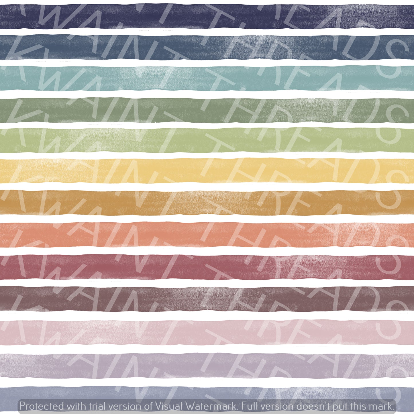 Ella Randall Watercolour Stripes Rainbow Fabric On Demand Pre-Order