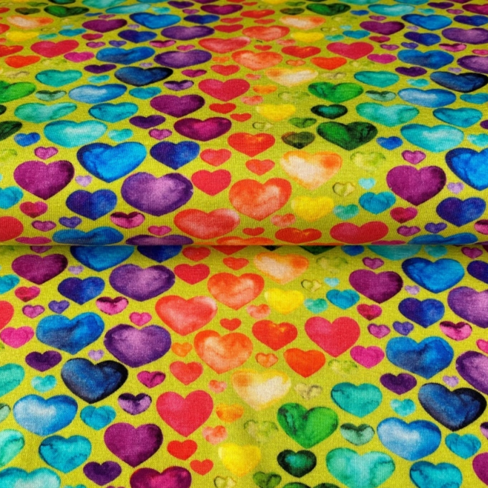 
                      
                        Stenzo Watercolour Hearts Lime
                      
                    