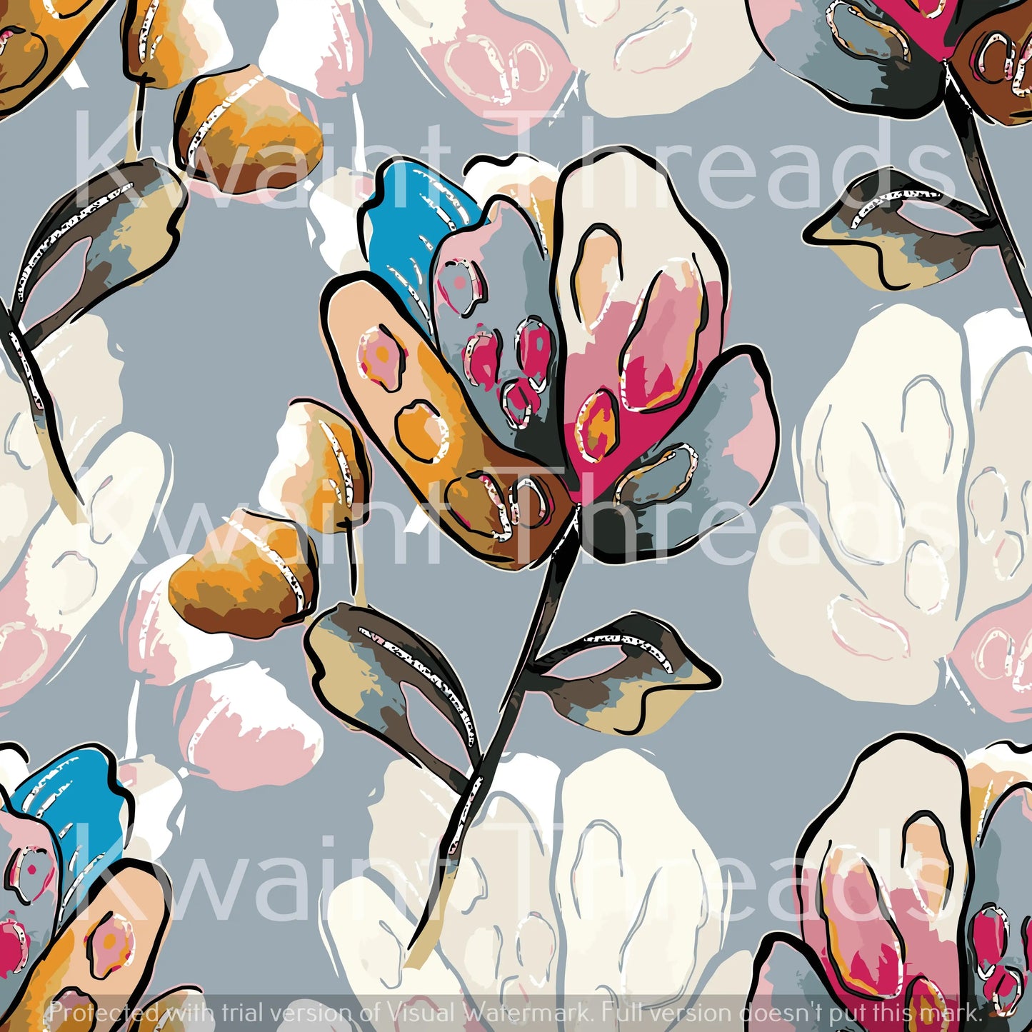 JustRedBean Abstract Flower