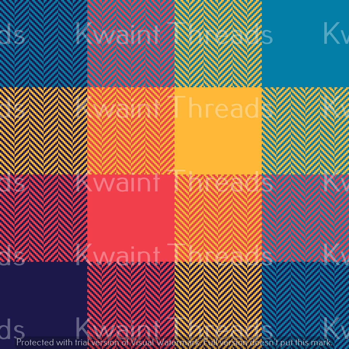 Kwaint Winter Check Squares Preorder On Demand Printed